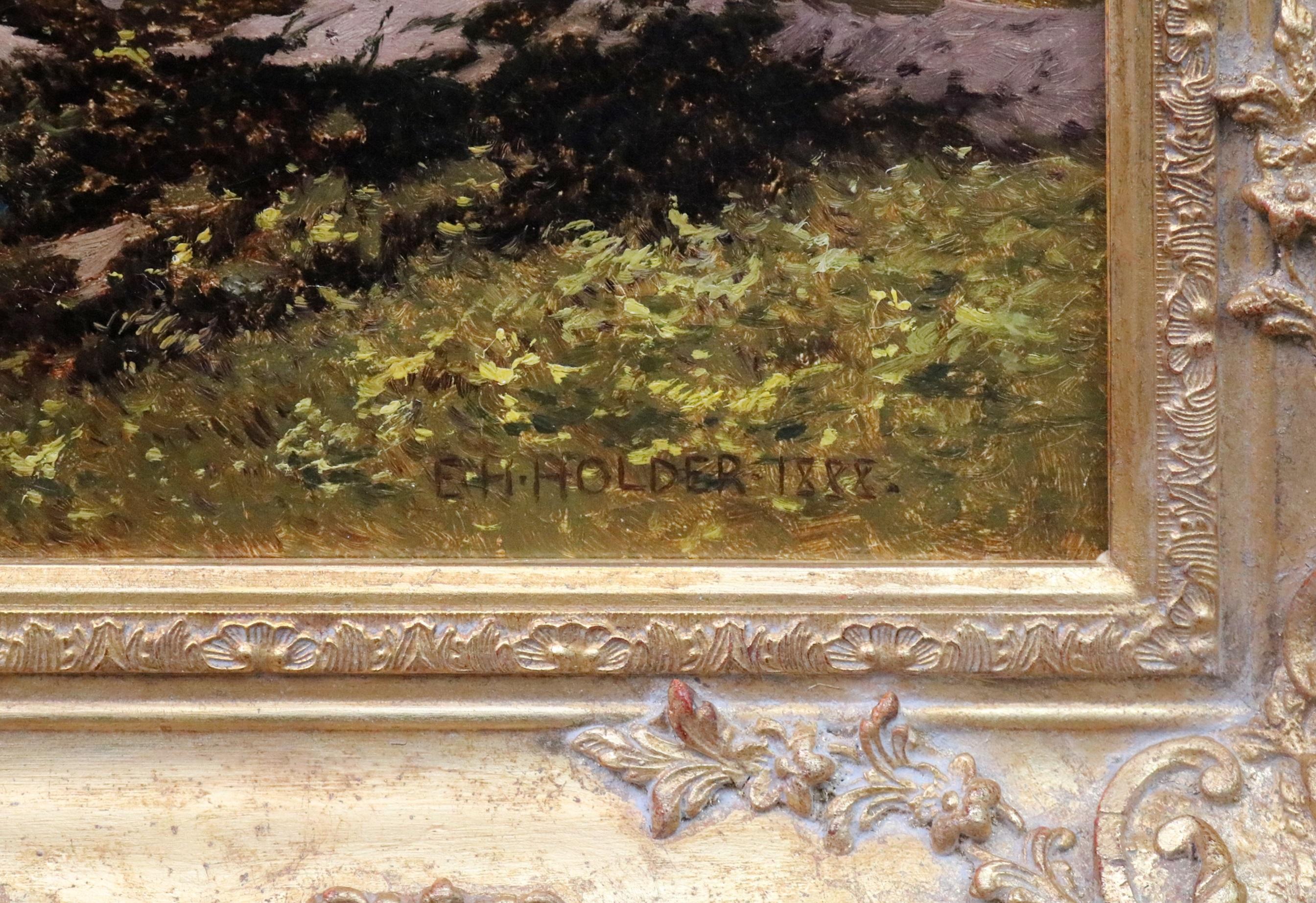 Exposición de paisajes galeses del siglo XIX Pintura al óleo de Snowdonia 1888 4