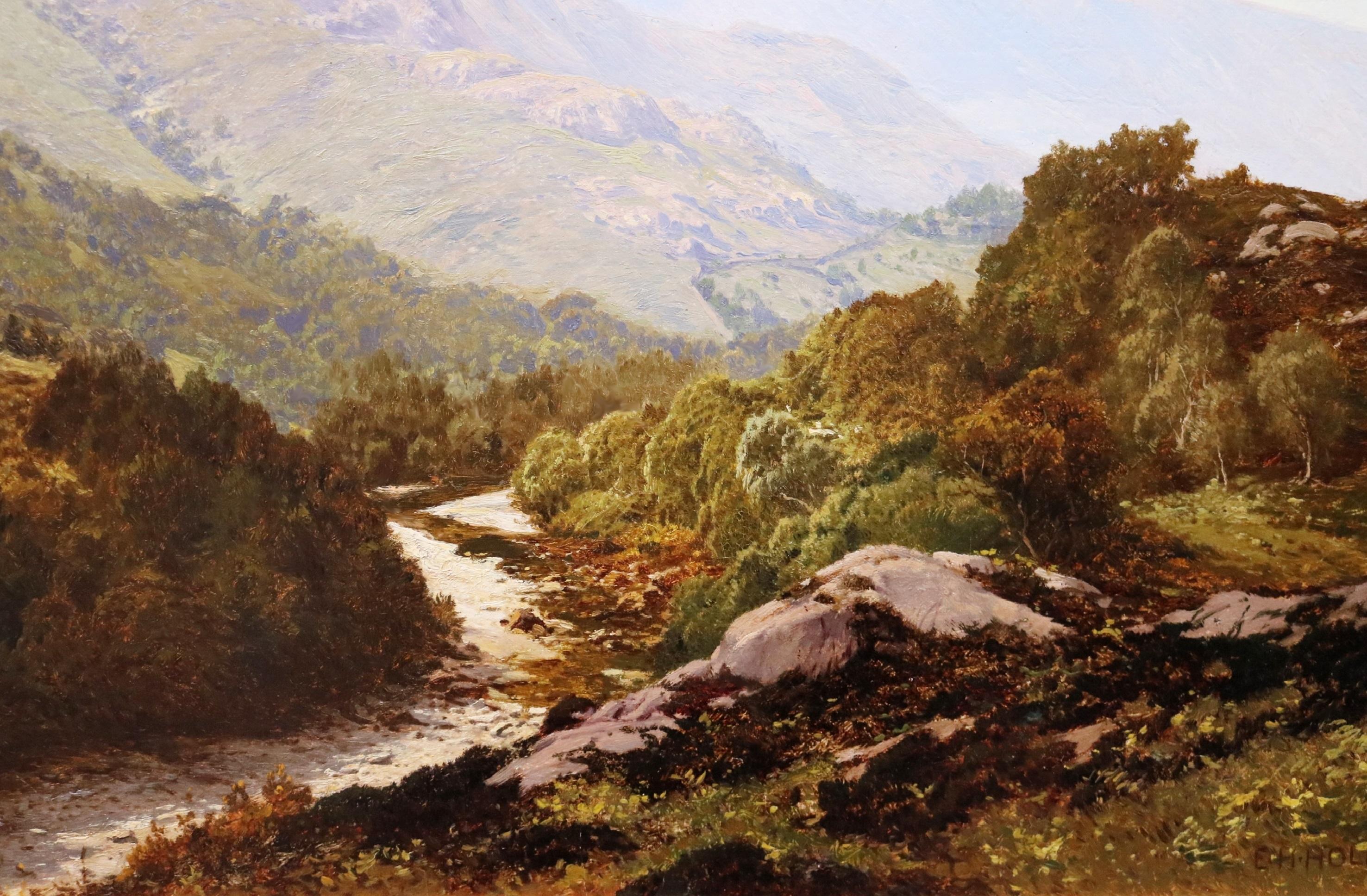 19th Century Welsh Landscape Oil Painting of Snowdonia RBA Exhibition 1888  For Sale 3