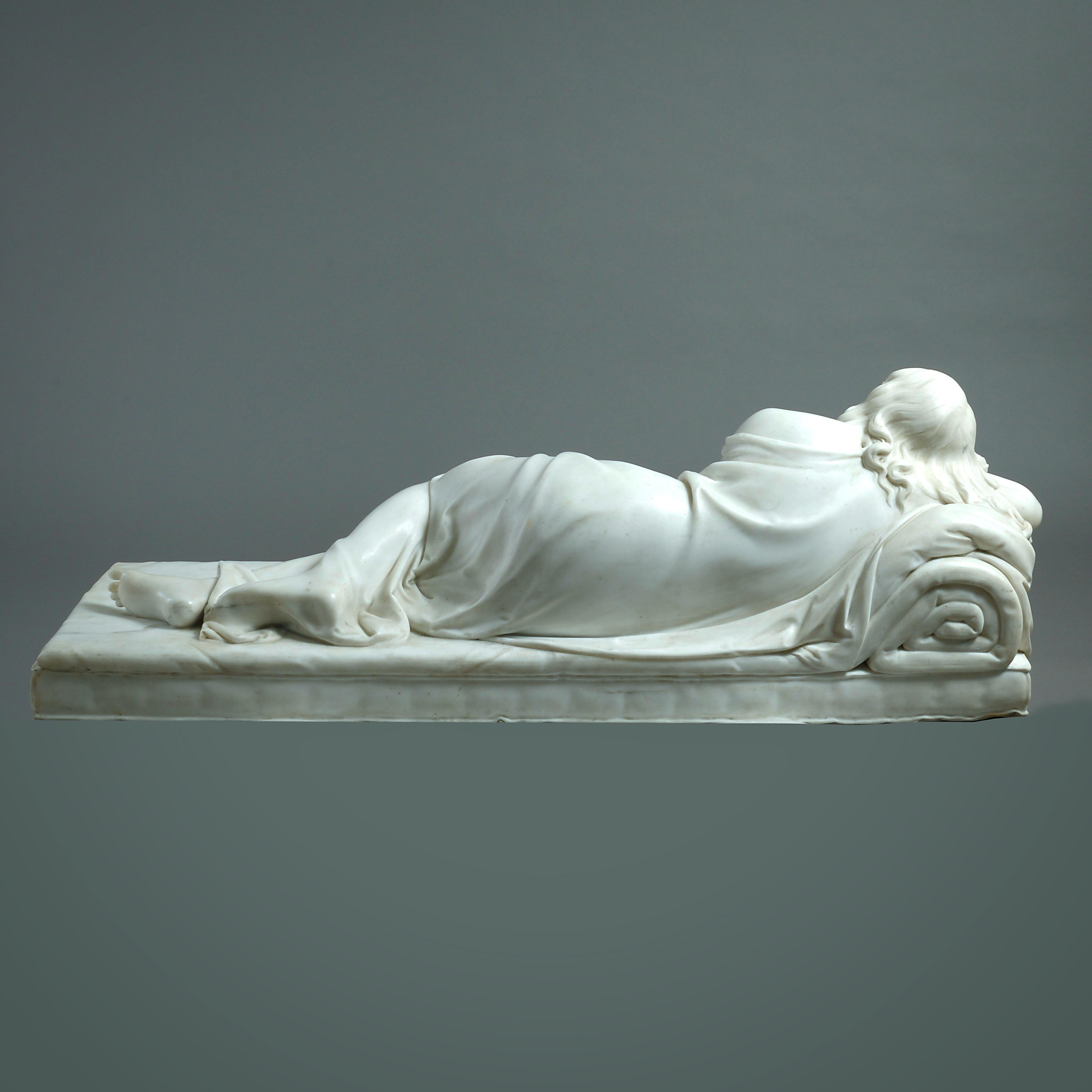 Marmo statuario Edward Hodges Baily (1788-1867) Ninfa addormentata in vendita