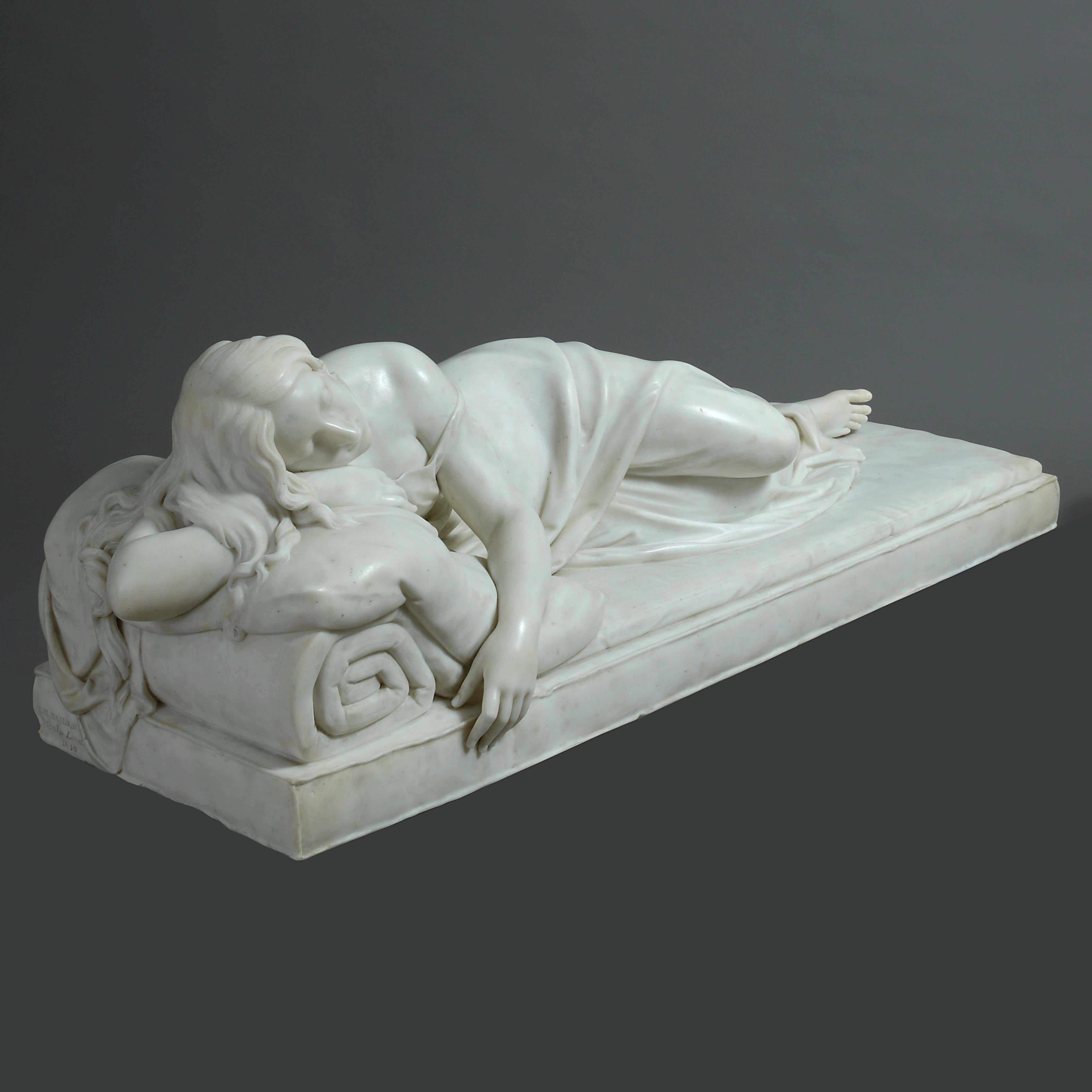 Edward Hodges Baily (1788-1867) Sleeping Nymph In Good Condition For Sale In London, GB