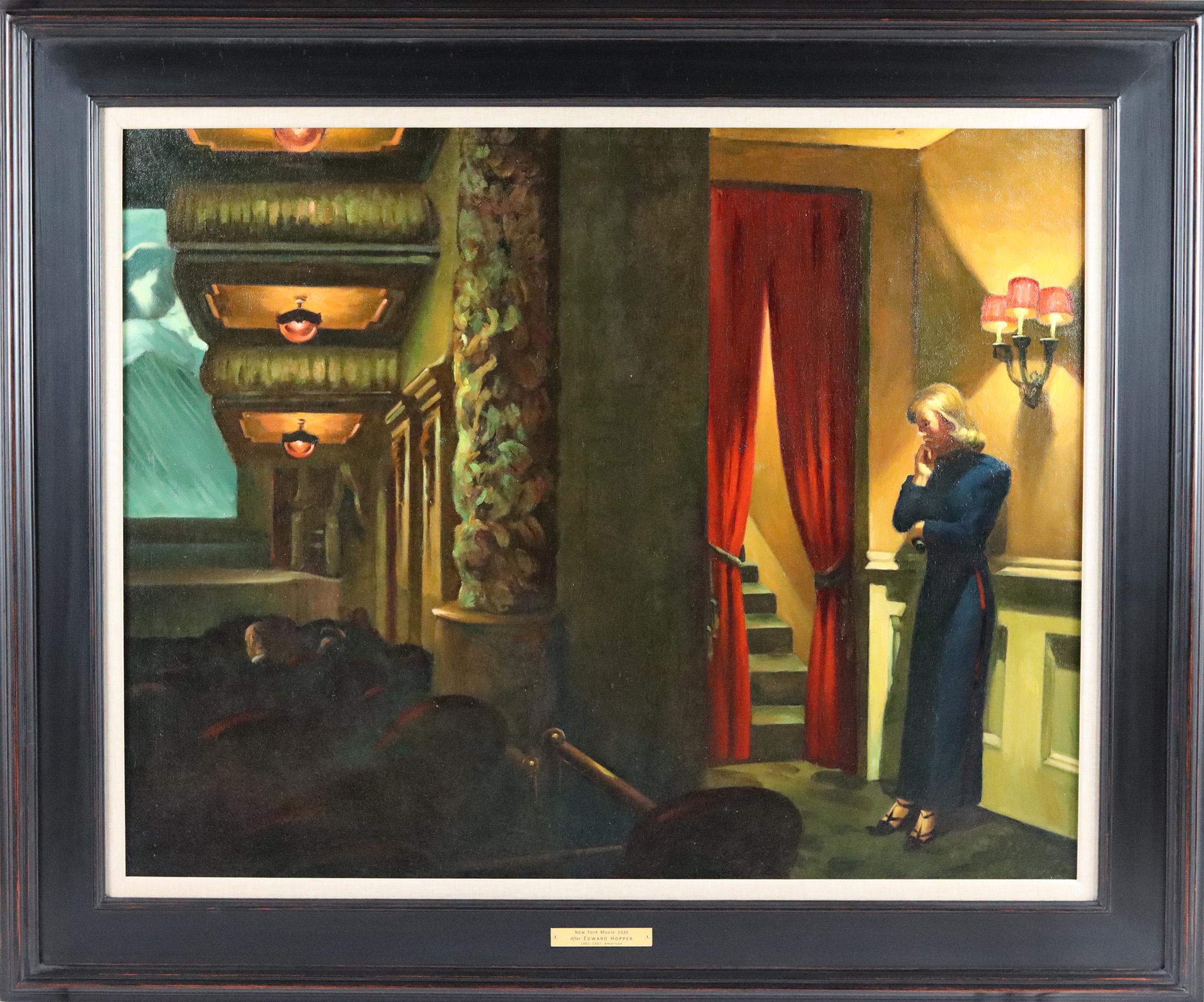 New York Movie 1939 - Painting by Edward Hopper