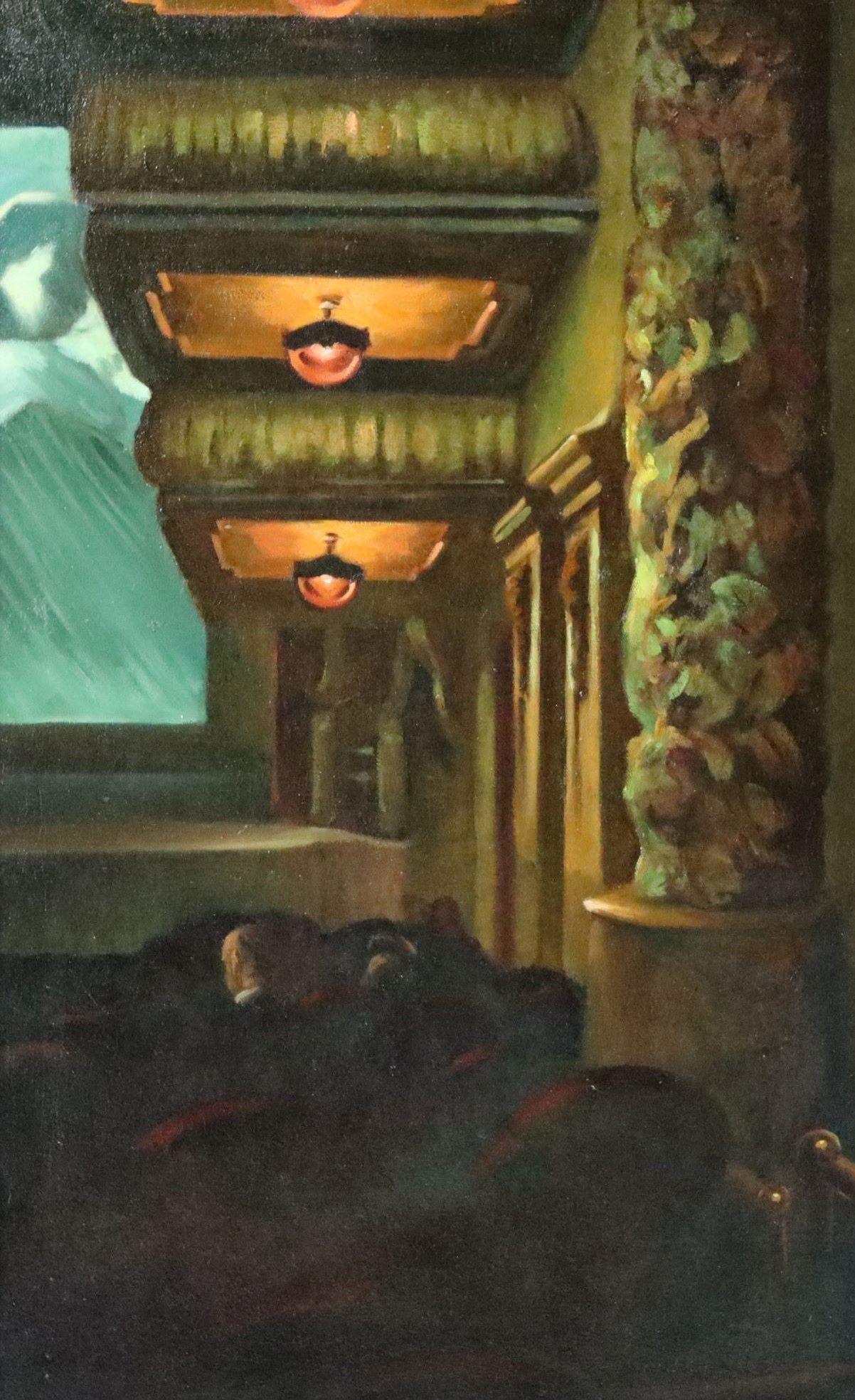 1939 MODERN ART POSTCARD Edward Hopper New York Movie 