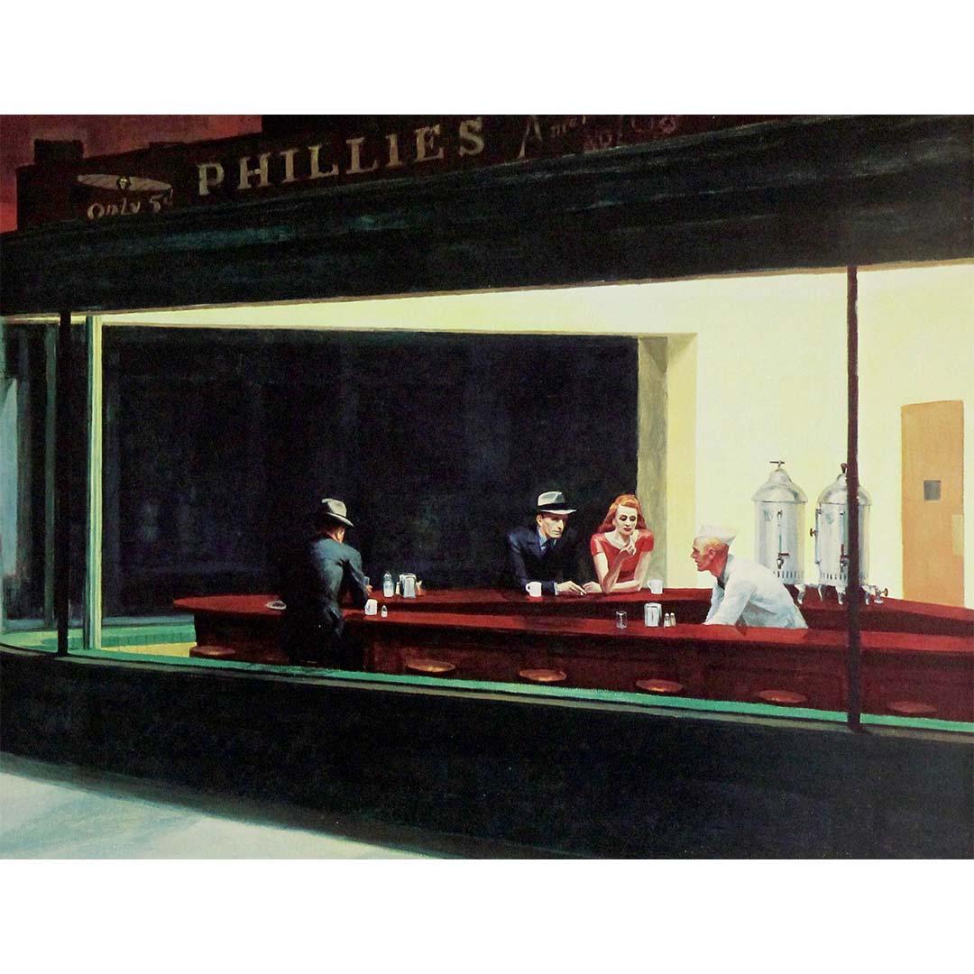 Original-Ausstellungsplakat von Hopper Nighthawks, Art Institute of Chicago, 1982 im Angebot 1