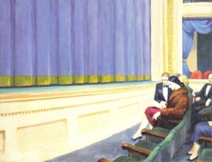 1997 Edward Hopper 'First Row Orchestra' Realism Yellow, Purple, Green Offset Lith