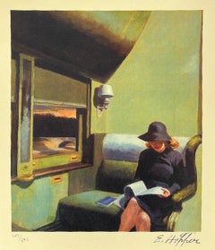 Edward Hopper Compartment C Car 193 Lithograph, Numbered, Plate Signed & Framed