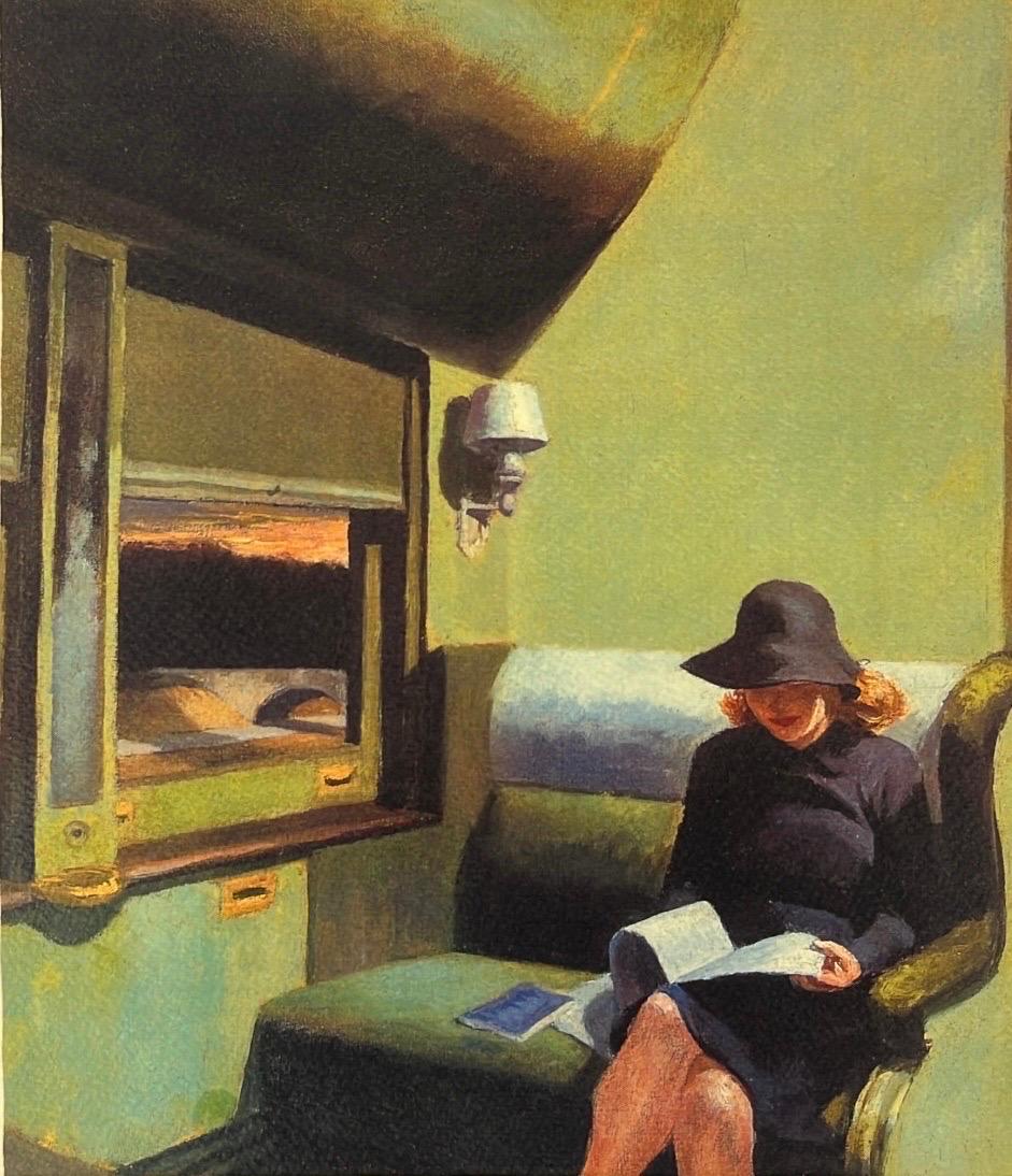 Edward Hopper Compartimento C Auto 193 Litografia, numerata, firmata e incorniciata in vendita 2