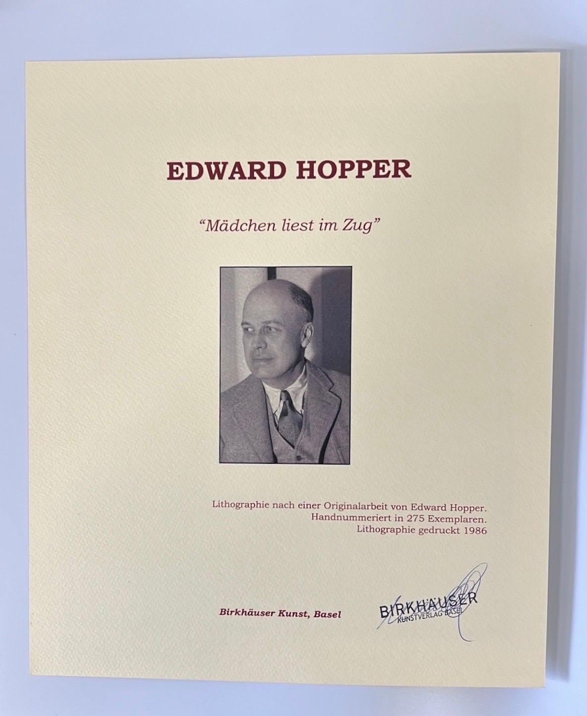 Edward Hopper Compartimento C Auto 193 Litografia, numerata, firmata e incorniciata in vendita 8