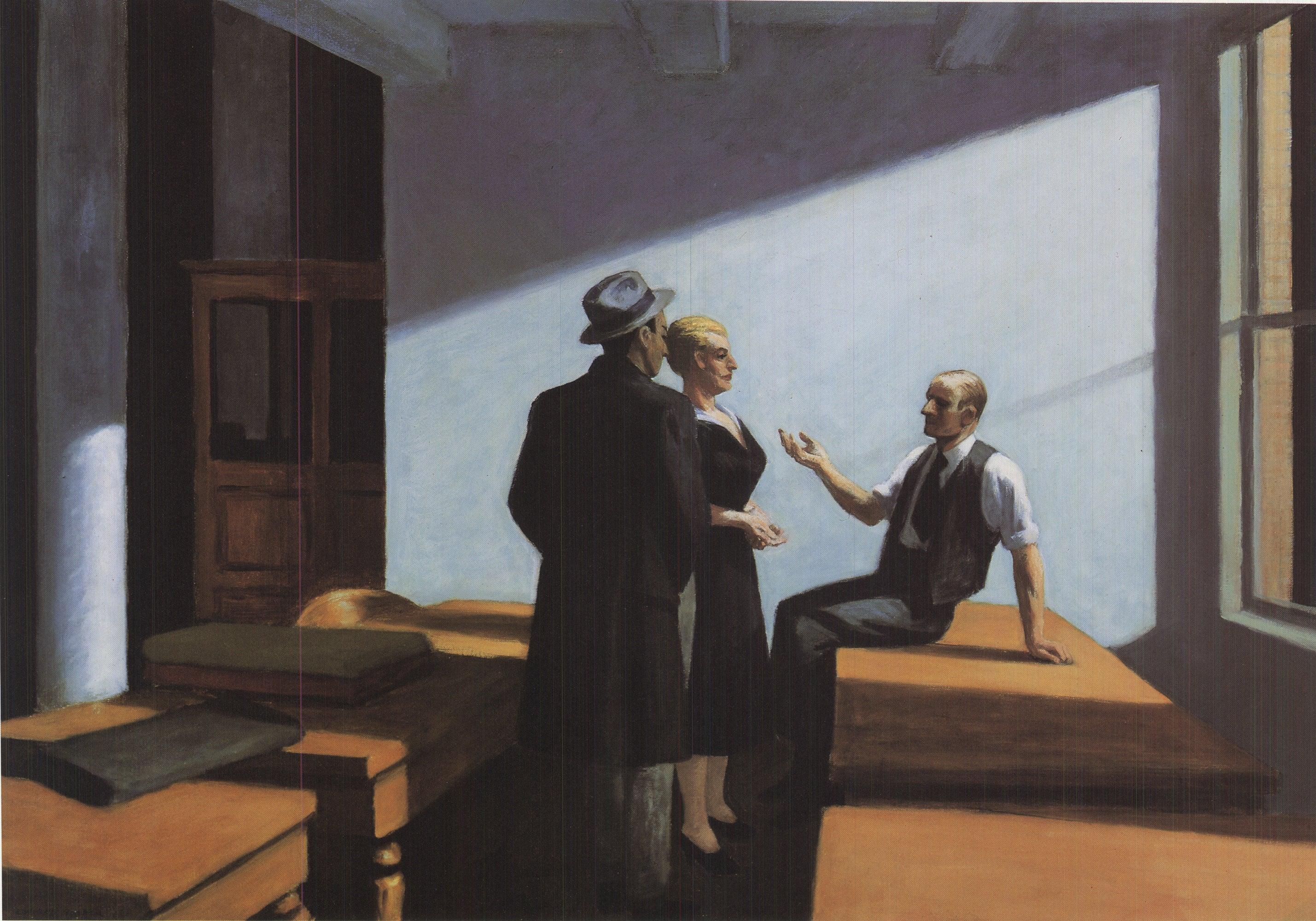 Edward Hopper 'Conference at Night' 1993- Offset Lithograph For Sale 1