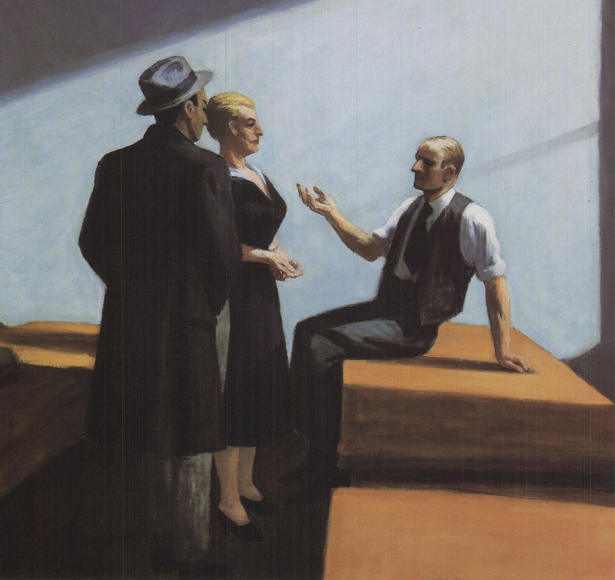 Edward Hopper 'Conference at Night' 1993- Offset Lithograph For Sale 2