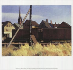 Edward Hopper 'Freight Cars, Gloucester' 2009- Offset Lithograph