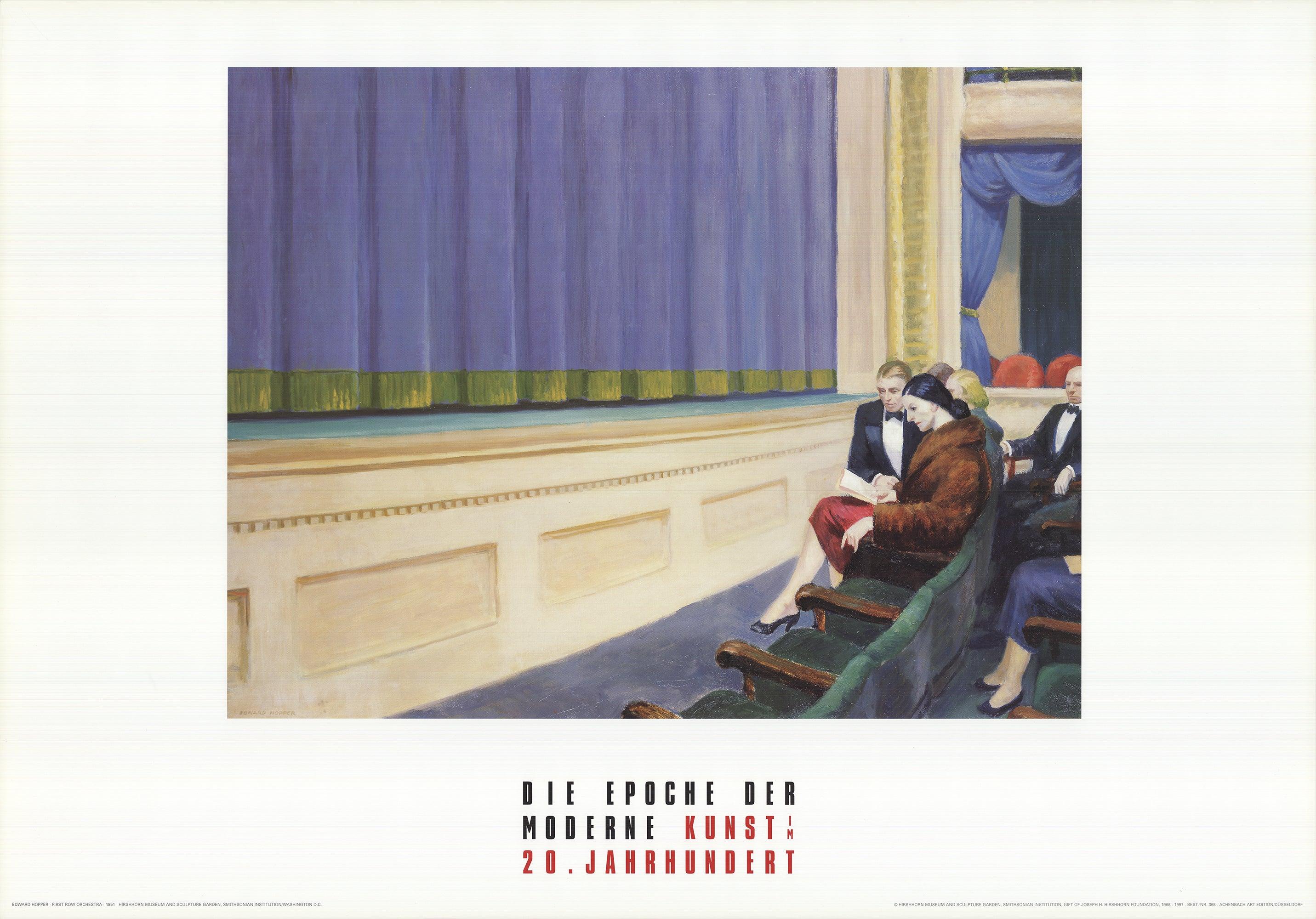 Edward Hopper Interior Print - First Row Orchestra