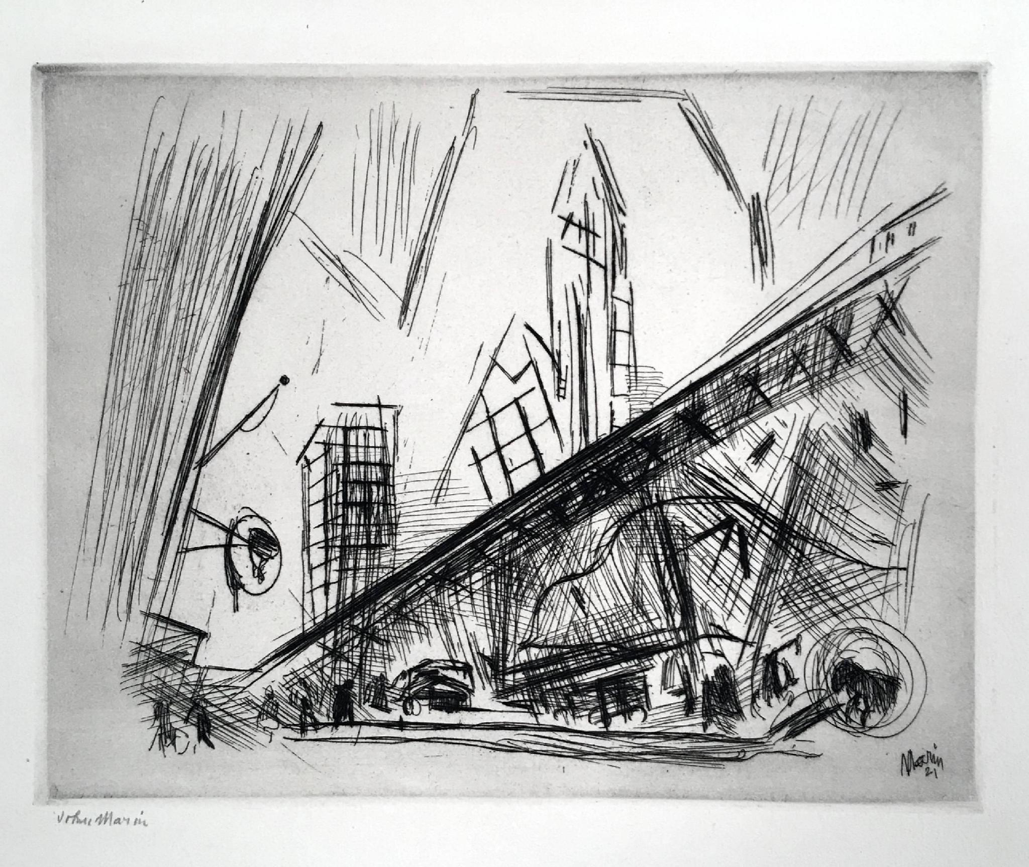 Sechs amerikanische Radierungen – Print von Edward Hopper
