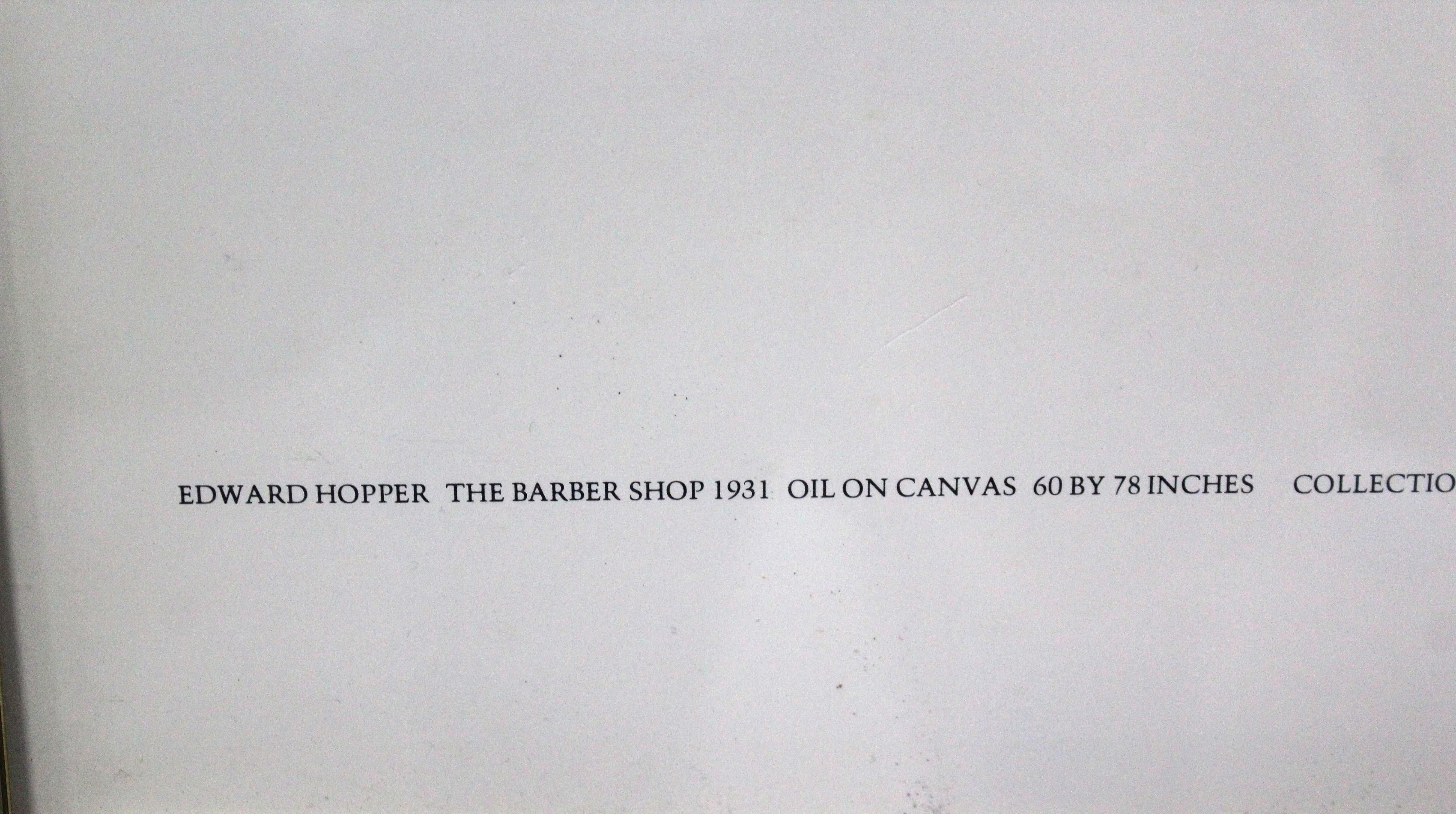 Edward Hopper The Barber Shop Neuberger Museum Vintage Exhibition Poster 1981 For Sale 2