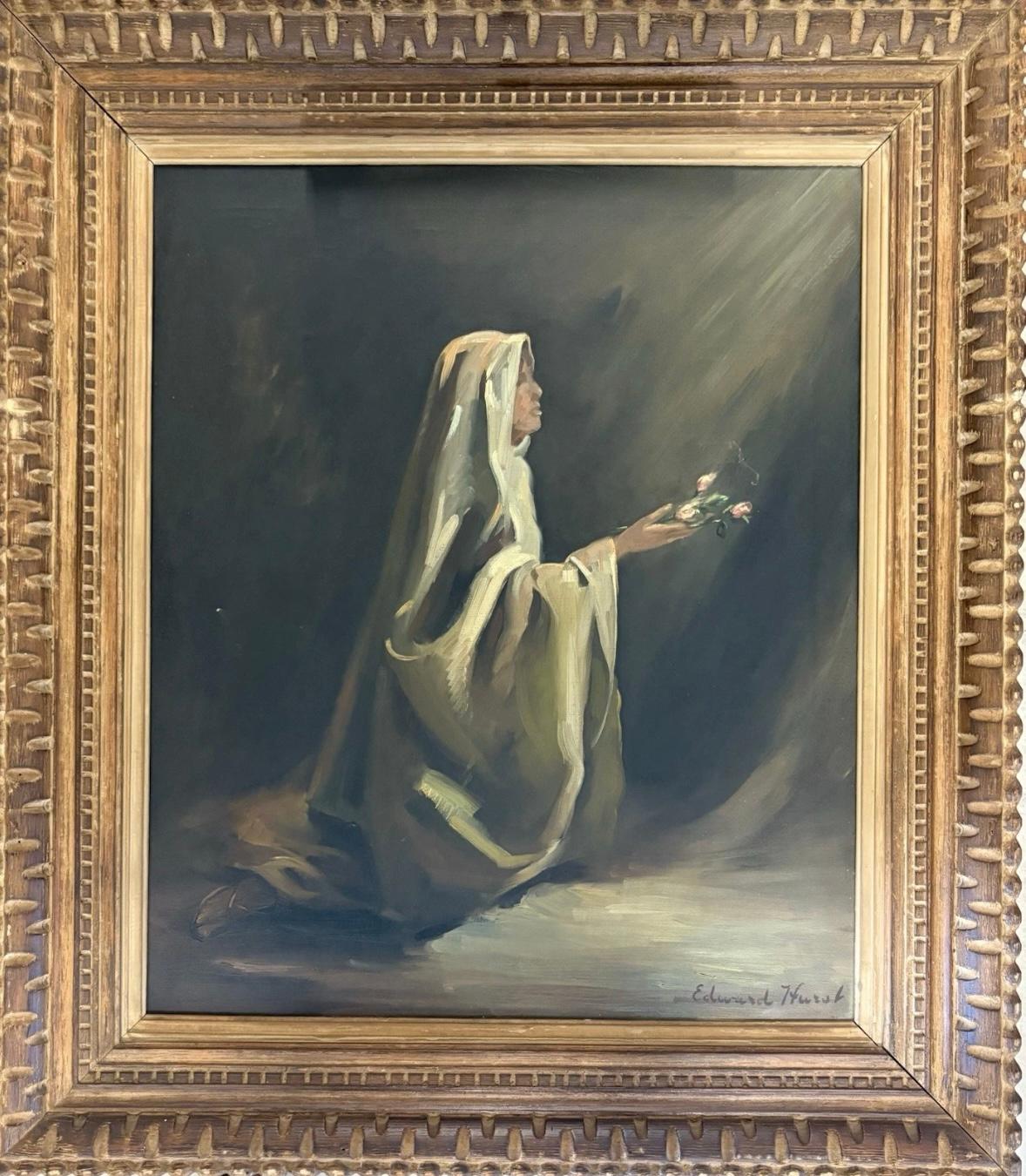 "Donna in preghiera" - Painting di Edward Hurst