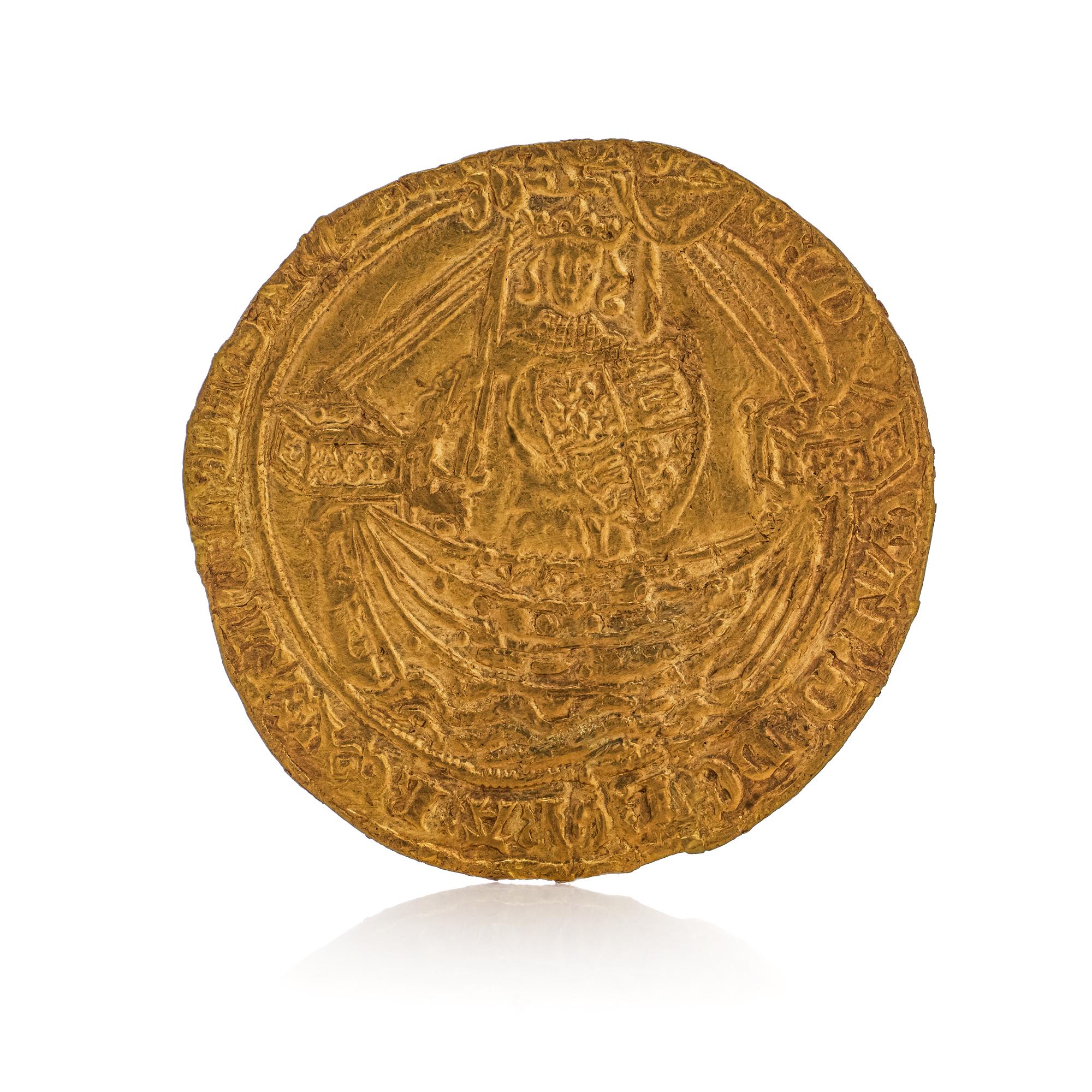 Edward III 1361-1369 Gold Noble Treaty Period 1361 - 1369, London.

Country: England
England

Period: House of Plantagenet
Ruler: Edward III
Phase: treaty period (1361-1369)
Production method: Hammered
METAL: Gold ( 24kt. gold purity )
Denomination: