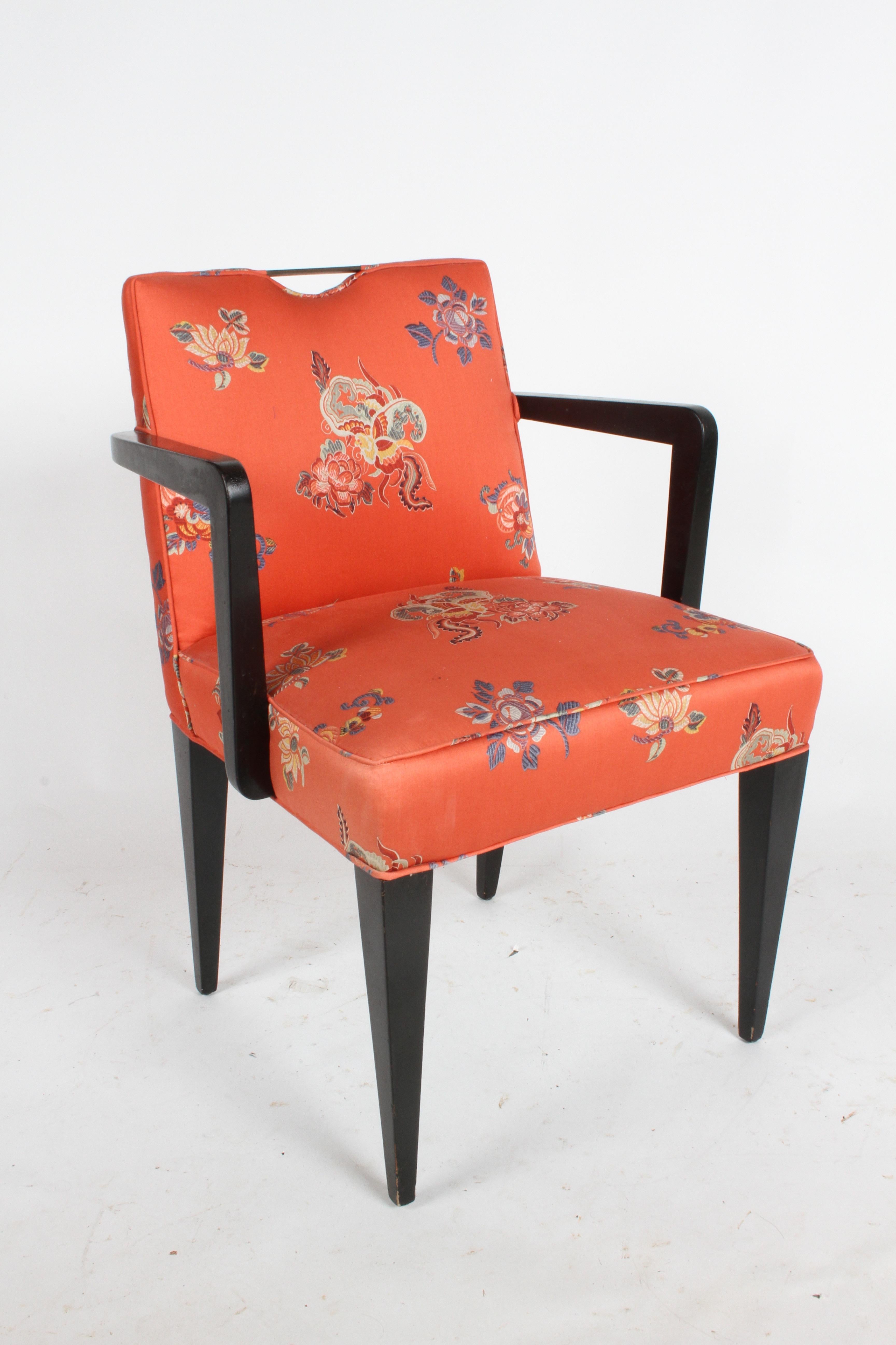 Mid-20th Century Edward J. Wormley for Dunbar Brass Handle Armchair