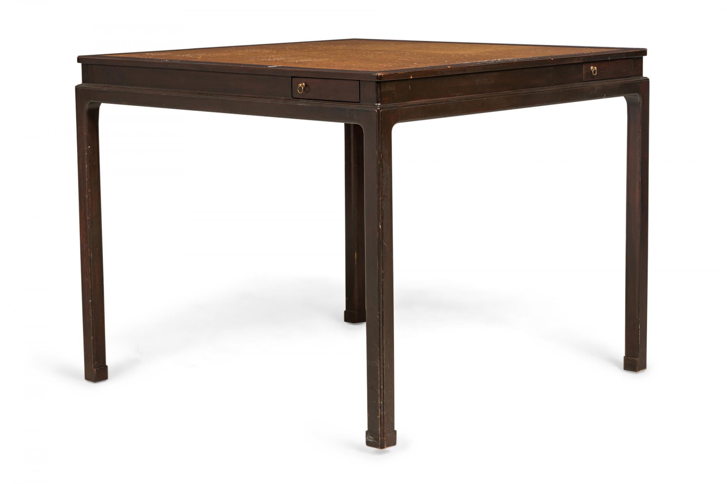 American Edward J Wormley for Dunbar Cork and Wood Concealed Tray Game Table