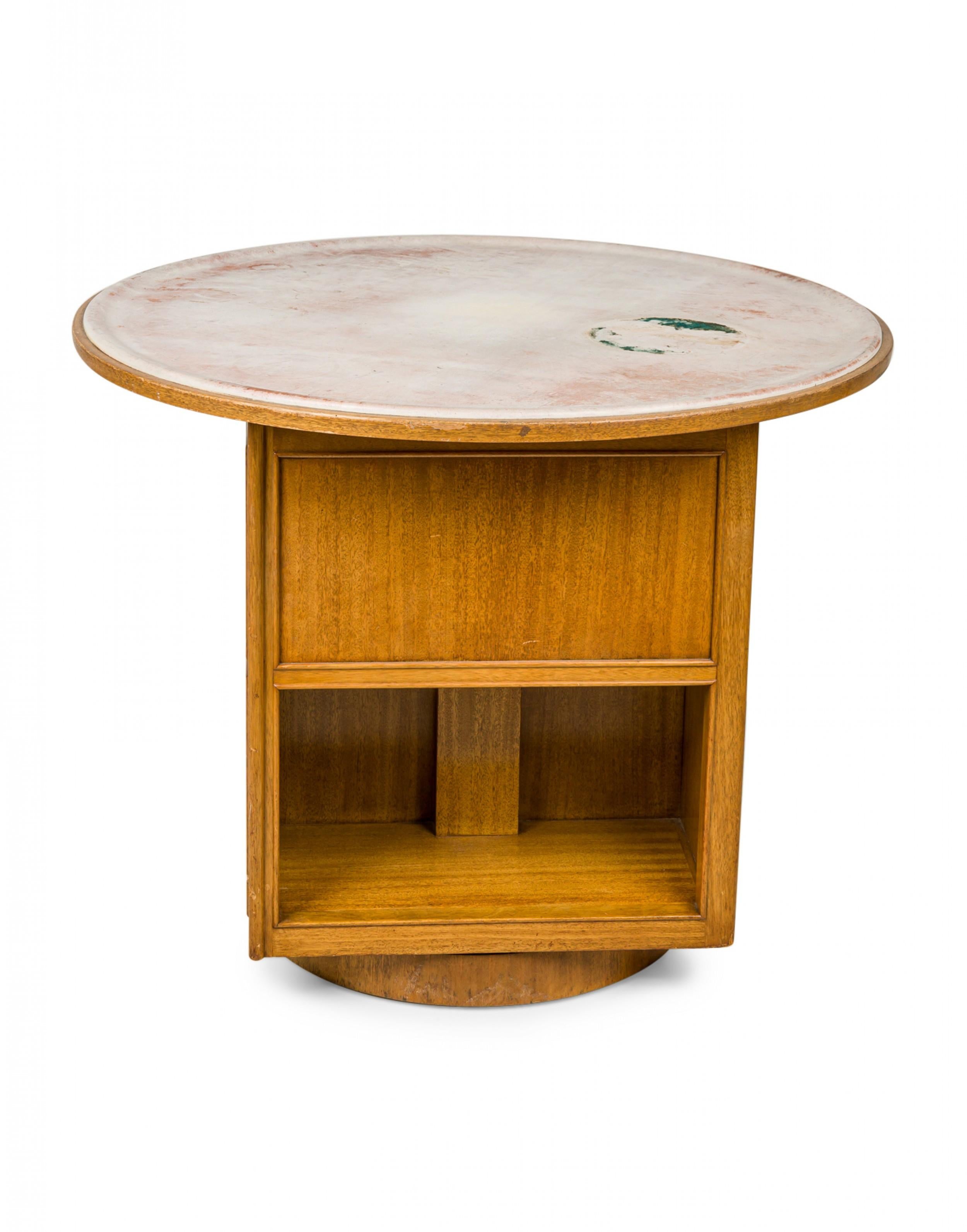Americano Edward Wormley per Dunbar Furniture Co. Tavolo rotante della biblioteca