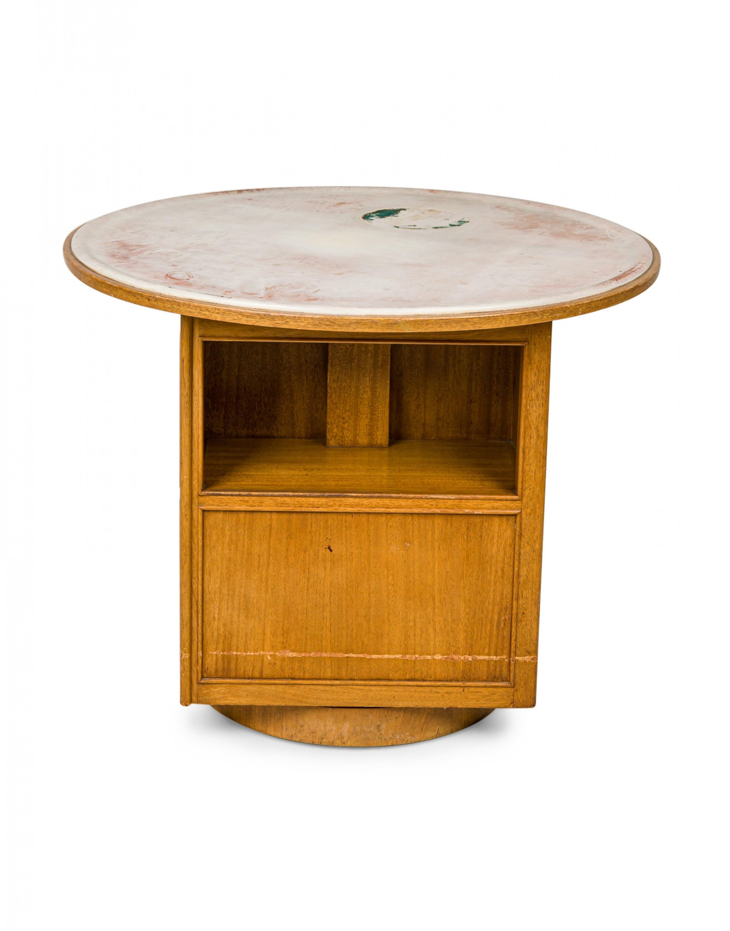 XX secolo Edward Wormley per Dunbar Furniture Co. Tavolo rotante della biblioteca