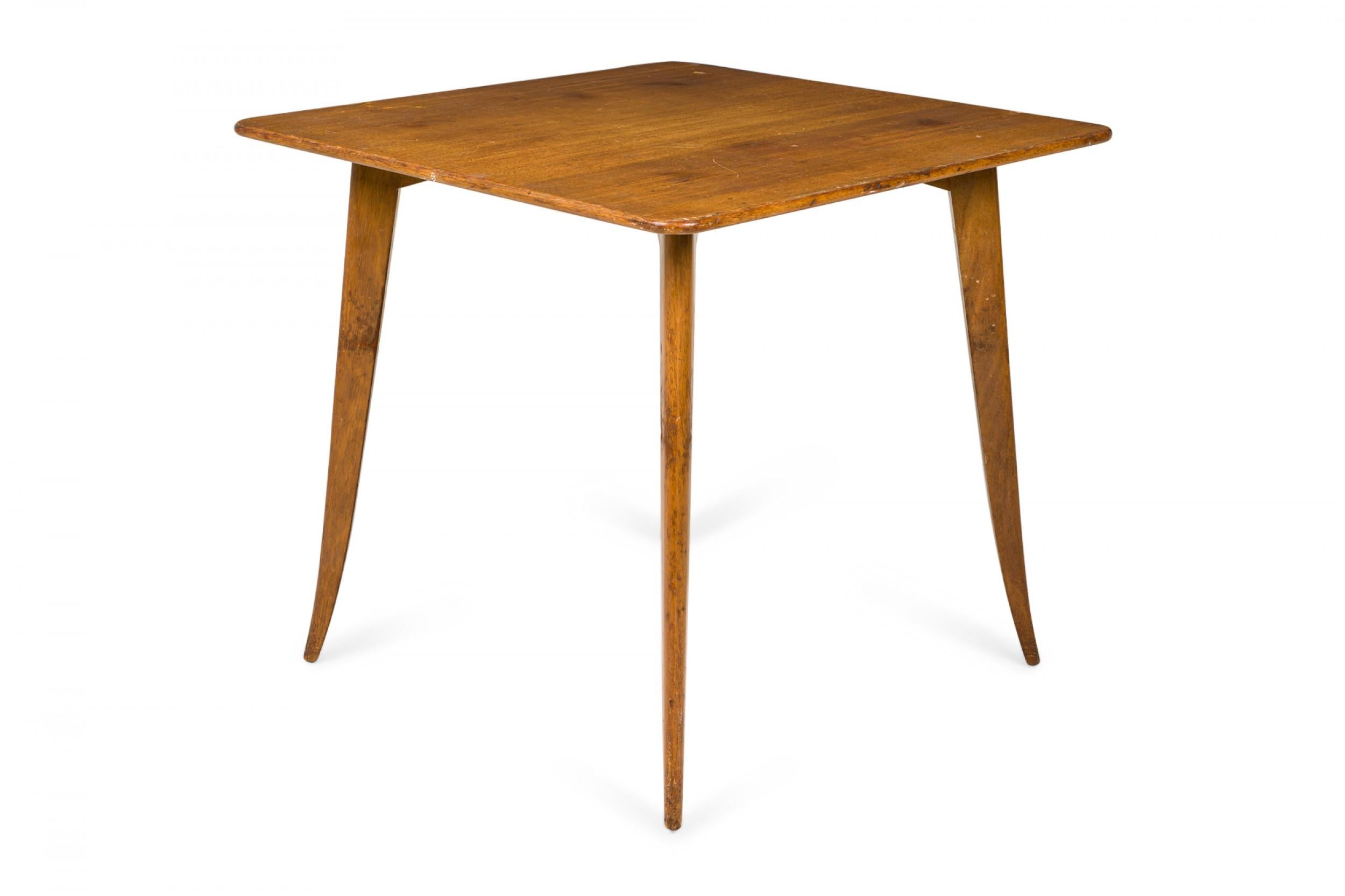 American Edward J Wormley for Dunbar Furniture Company Square Wooden Game Table For Sale
