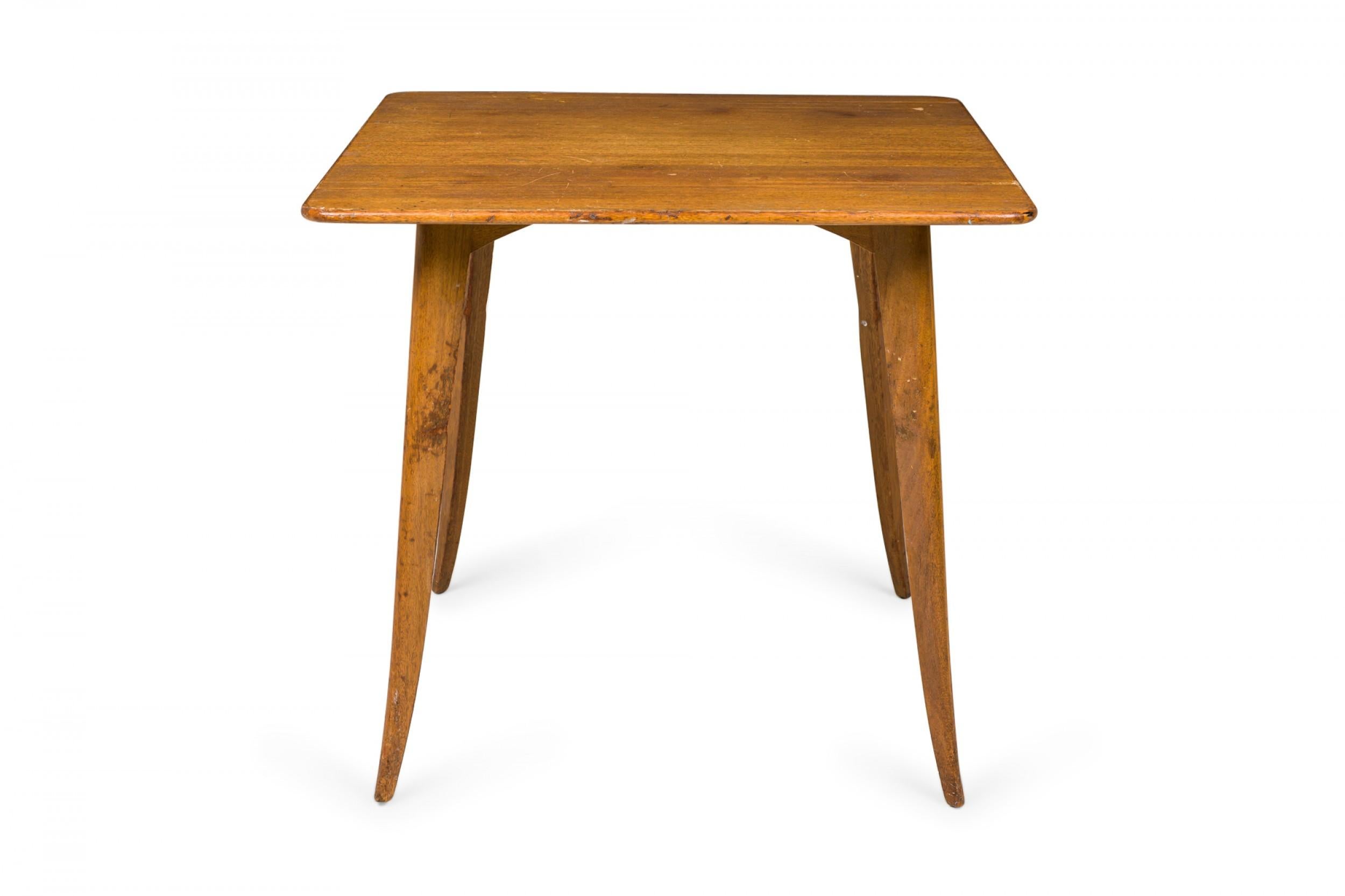 Edward J Wormley for Dunbar Furniture Company Square Wooden Game Table In Good Condition For Sale In New York, NY