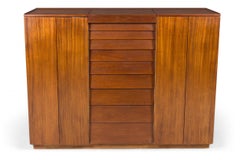 Vintage Edward J Wormley for Dunbar Furniture Walnut Chifferobe / Dressing Cabinet