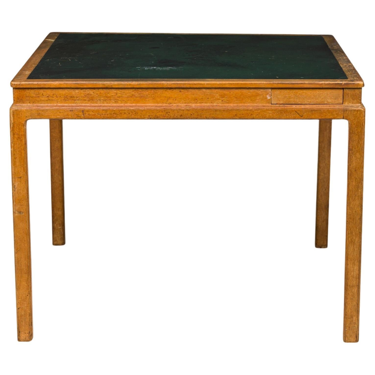 Edward J Wormley for Dunbar Green Leather Top Game Table