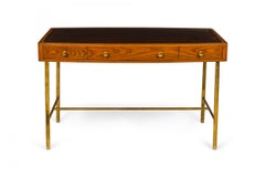 Edward J Wormley for Dunbar Wood and Brass Tube Writing Desk