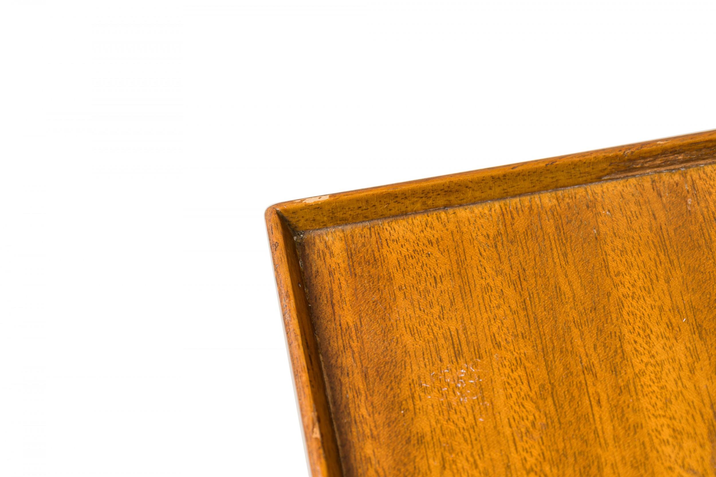 Edward J Wormley for Dunbar Wooden Wedge Top Pedestal Desk For Sale 6
