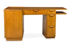 Edward J Wormley for Dunbar Wooden Wedge Top Pedestal Desk