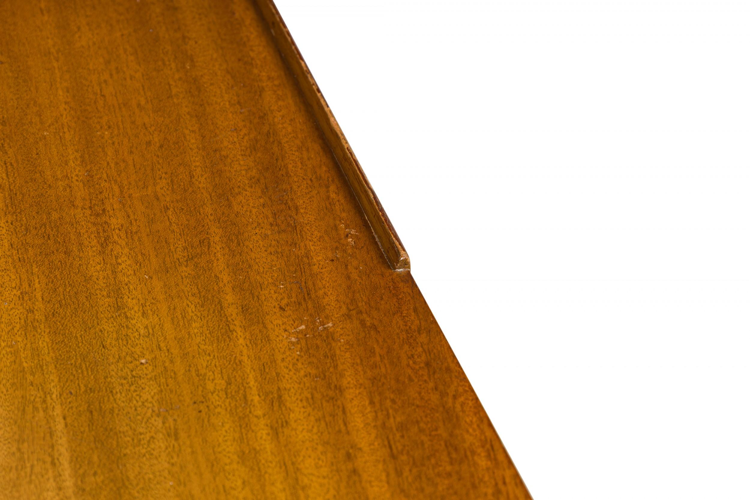 Edward J Wormley for Dunbar Wooden Wedge Top Pedestal Desk For Sale 1
