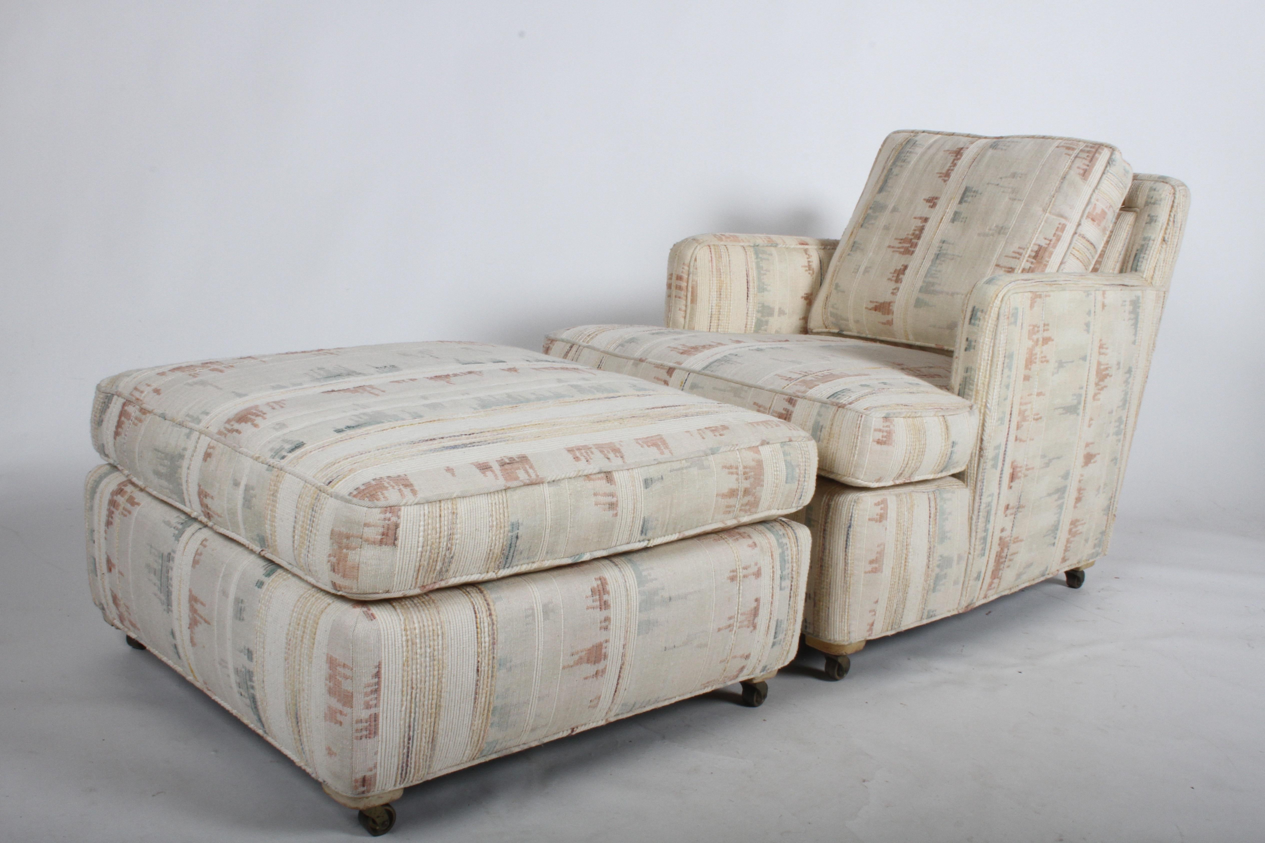 Edward J. Wormley Lounge Chair and Ottoman circa 1950s for Dunbar For Sale 3