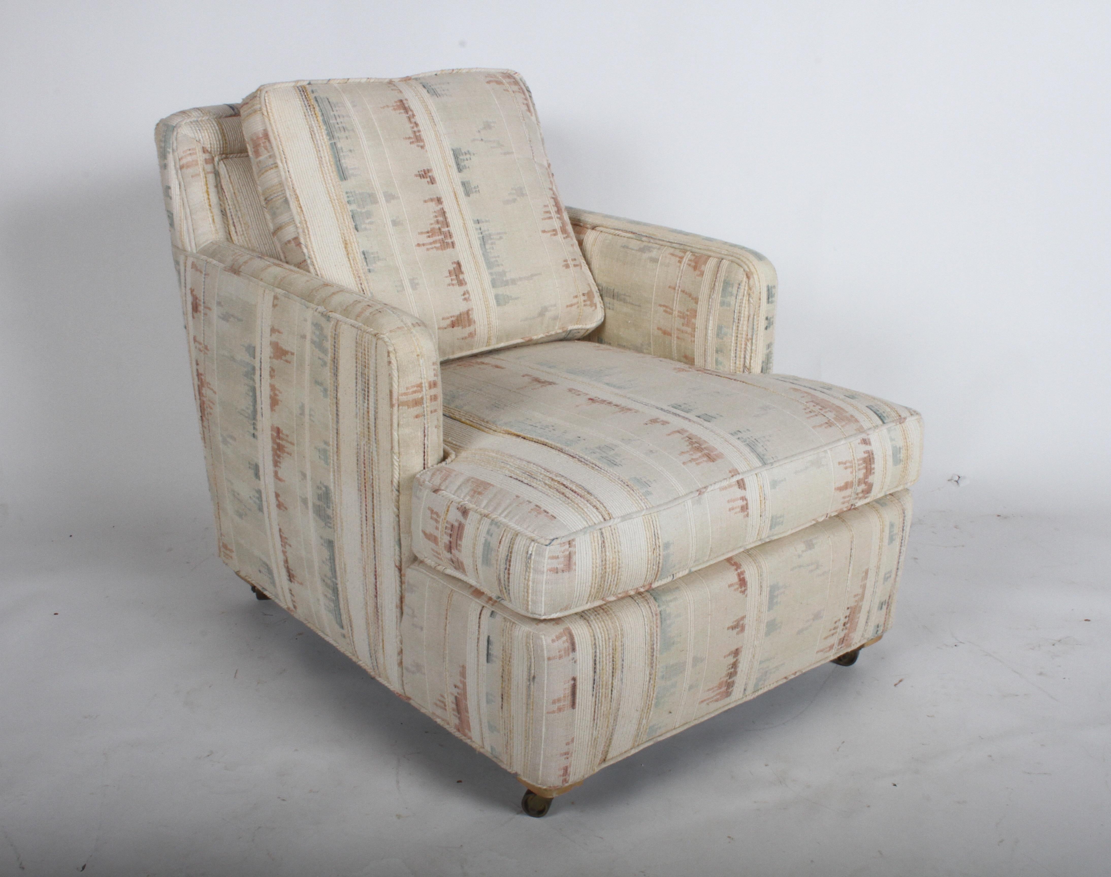 American Edward J. Wormley Lounge Chair and Ottoman circa 1950s for Dunbar For Sale