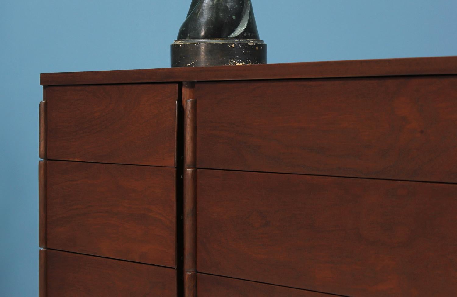 Edward J. Wormley Model 5272A Dresser with Brass Taper Legs for Dunbar For Sale 2
