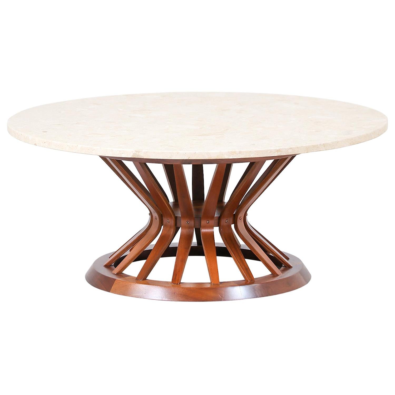 Edward J. Wormley “Sheaf of Wheat” Marble Stone Top Coffee Table for