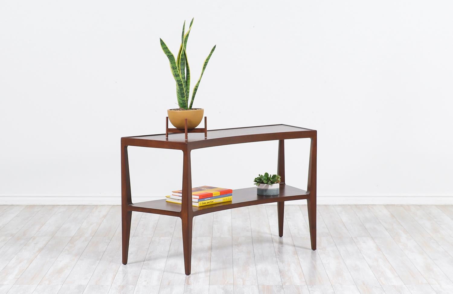 Mid-Century Modern Edward J. Wormley Two-Tier Console Table for Dunbar