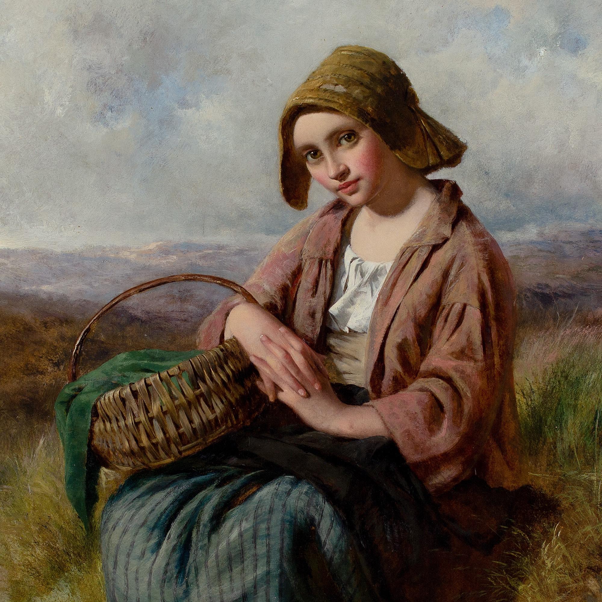 Edward John Cobbett RBA (Attributed), Portrait Of A Girl In A Landscape For Sale 5