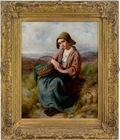 Edward John Cobbett RBA (Attributed), Portrait Of A Girl In A Landscape
