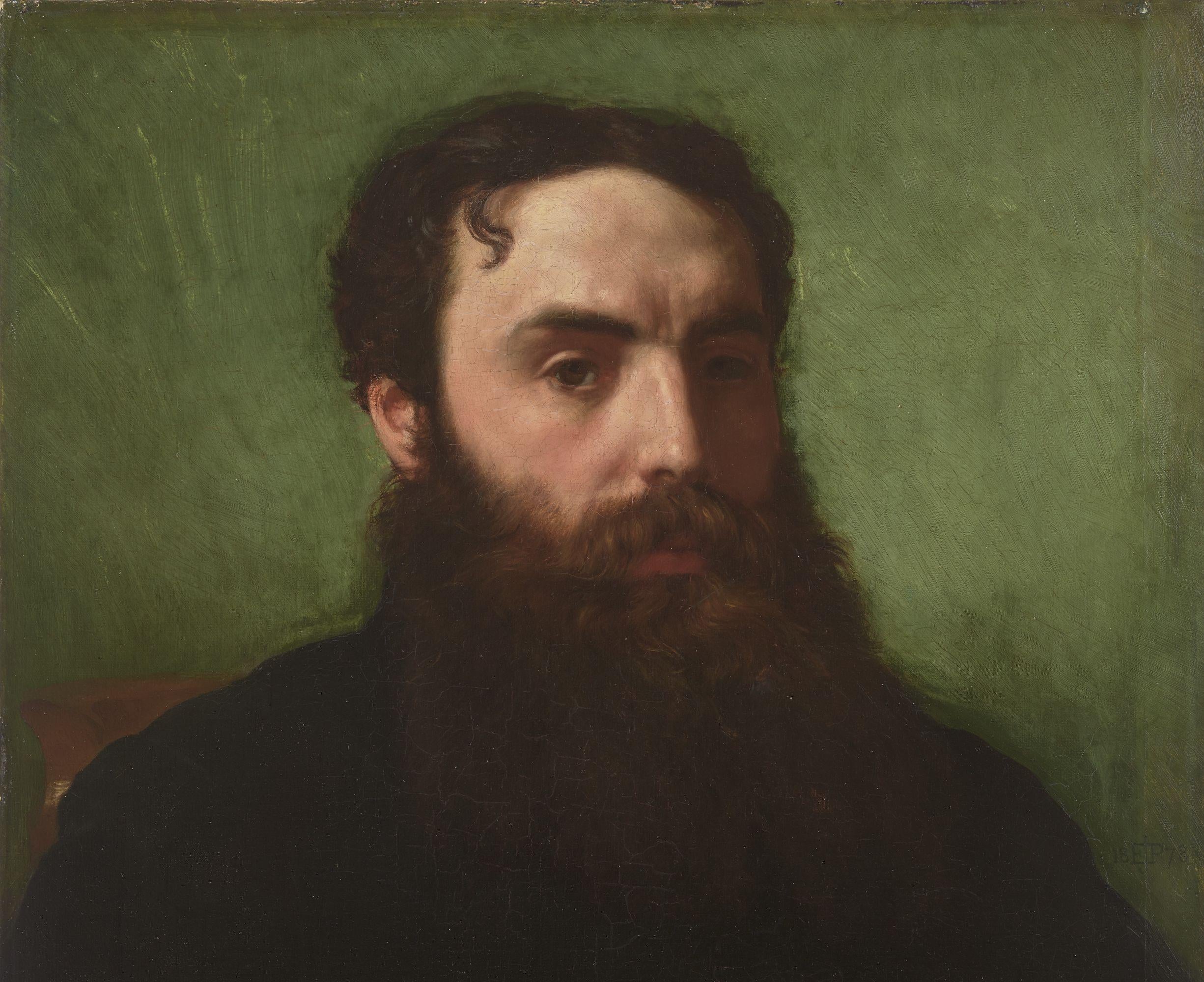 Alfred Baldwin, Esq. - Brown Portrait Painting by Edward John Poynter