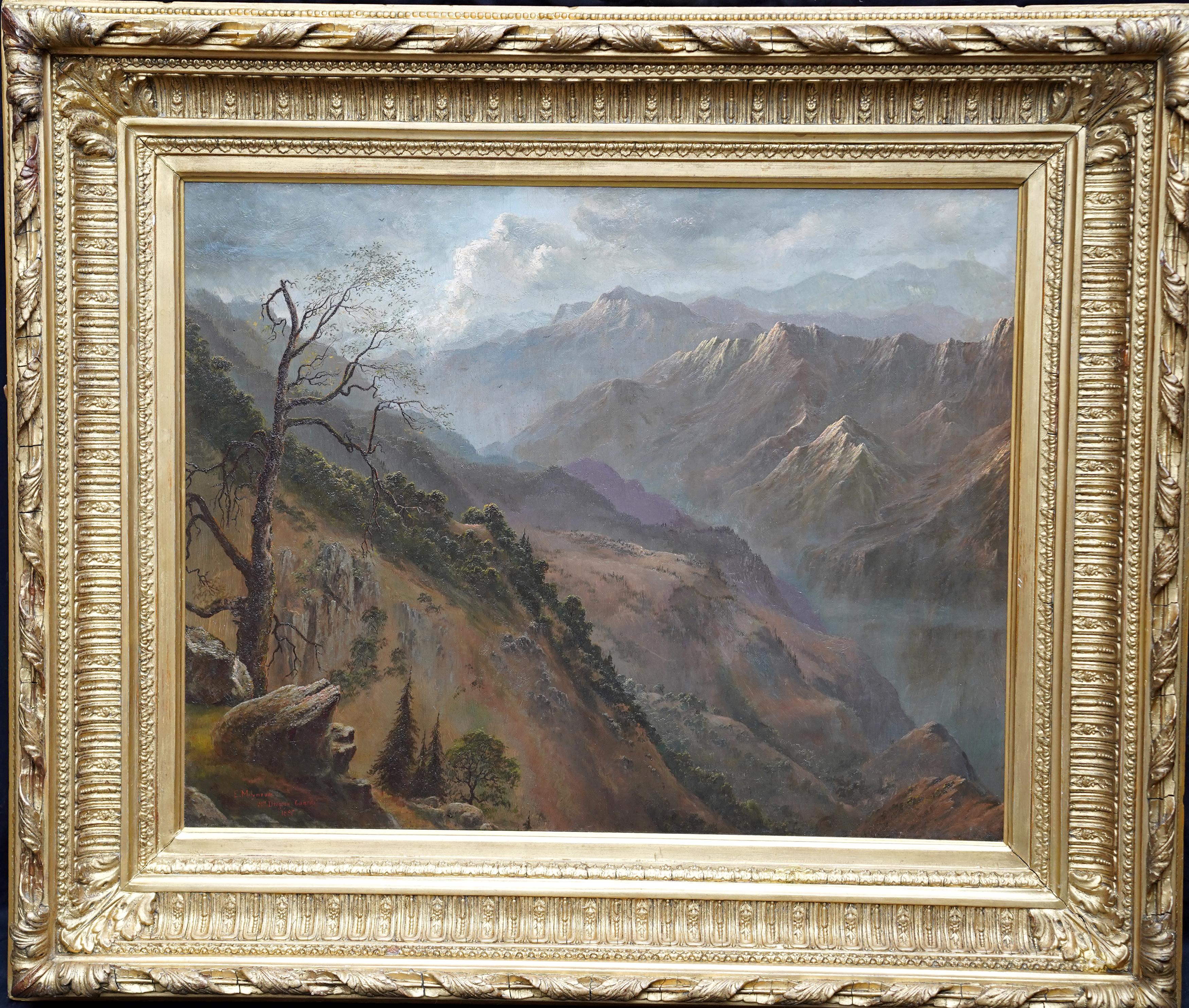 Landscape Painting Edward Joseph Molyneux - Paysage de Chakata, Inde - peinture à l'huile d'art victorien britannique de 1887