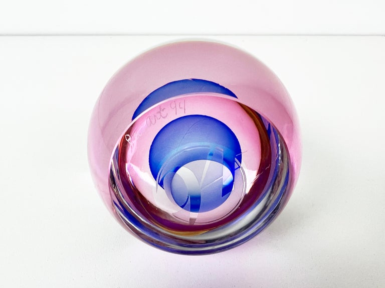 Edward Kachurik Glass Paperweight for Pa Art For Sale at 1stDibs