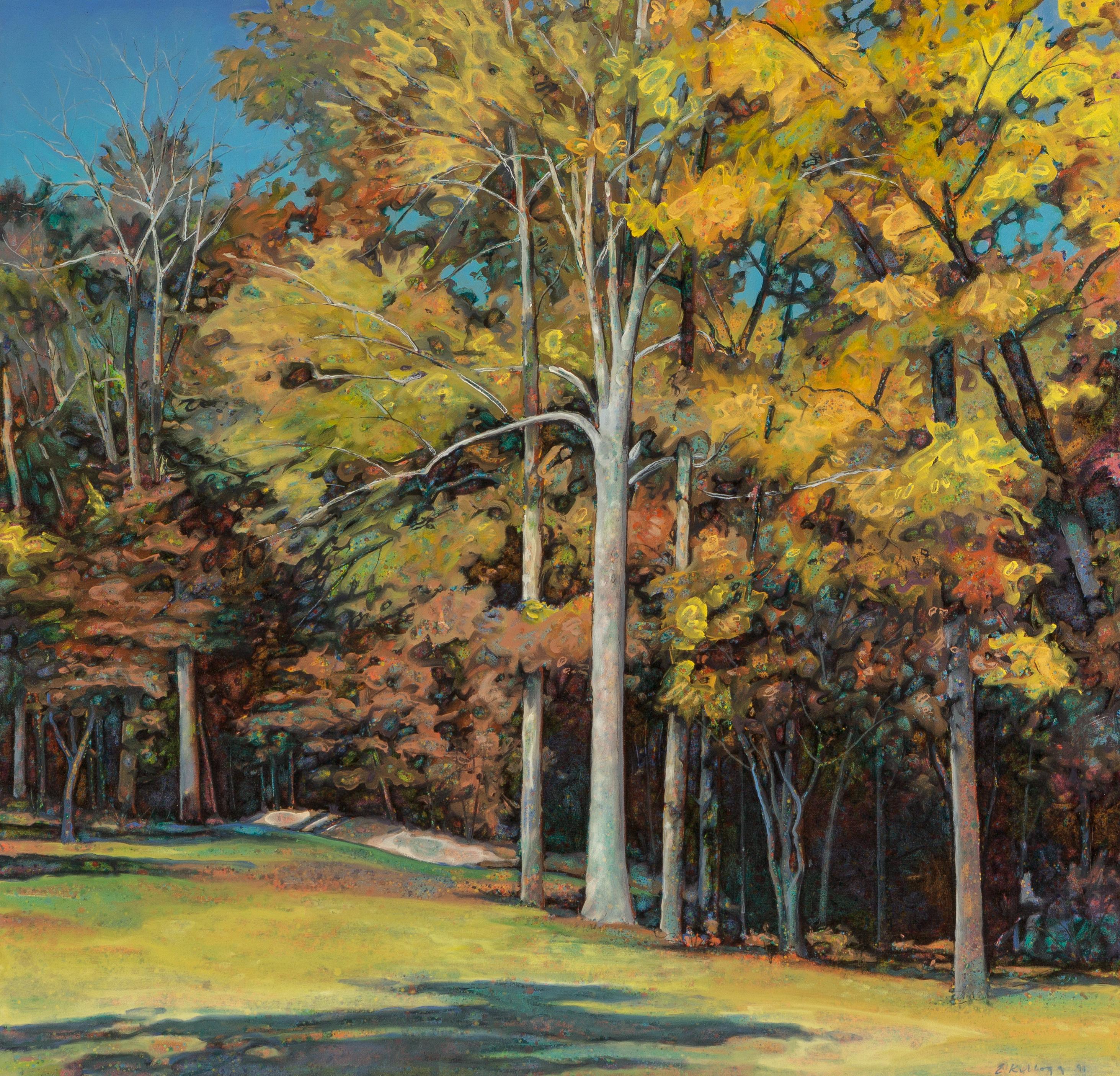 Landscape Painting di Edward Kellogg - Alberi