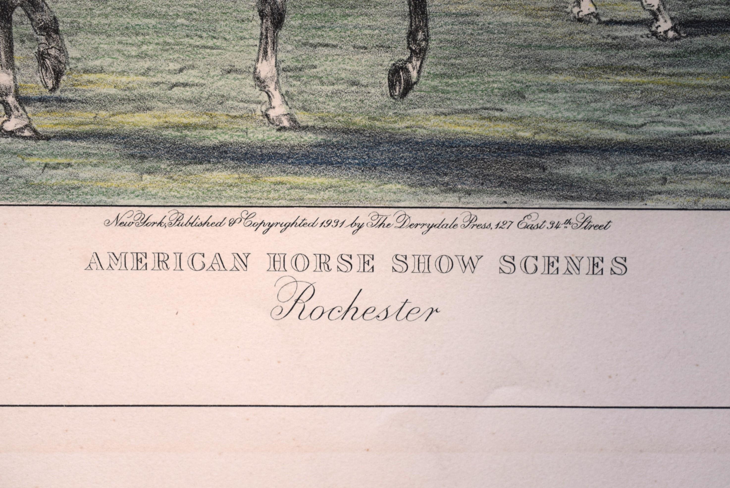Edward King Lithographie „American Horse Show Scenes, Rochester“, Edward King im Angebot 1