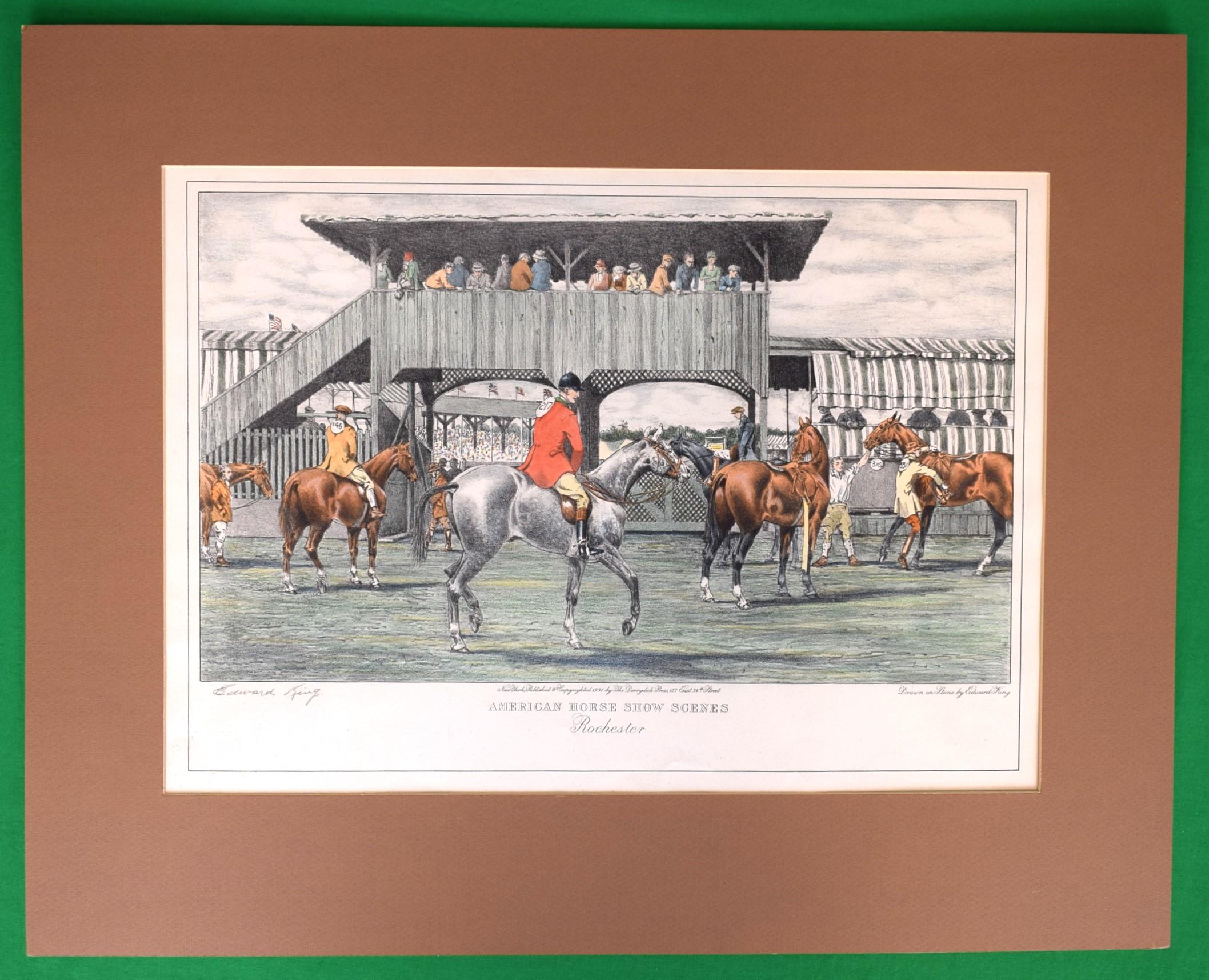 Edward King Lithographie „American Horse Show Scenes, Rochester“, Edward King im Angebot 5