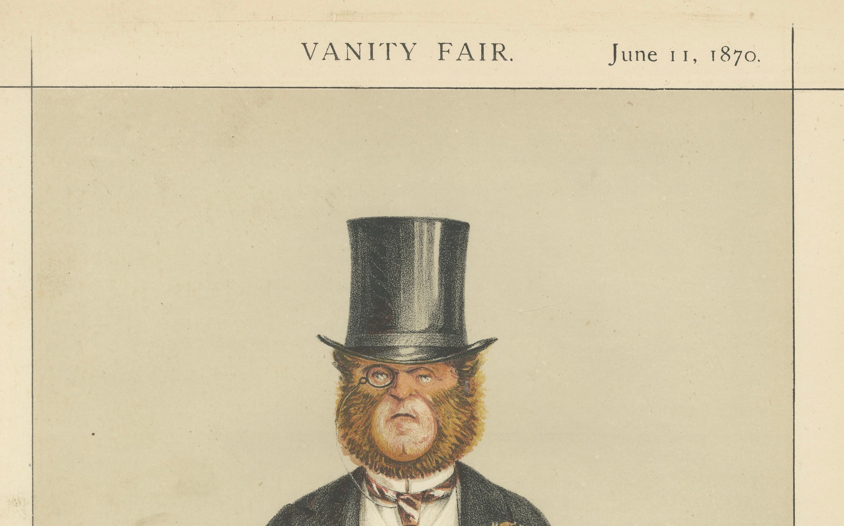 Edward Knatchbull-Hugessen – Vanity Fair Statesmen No. 51, Signed Ape, 1870