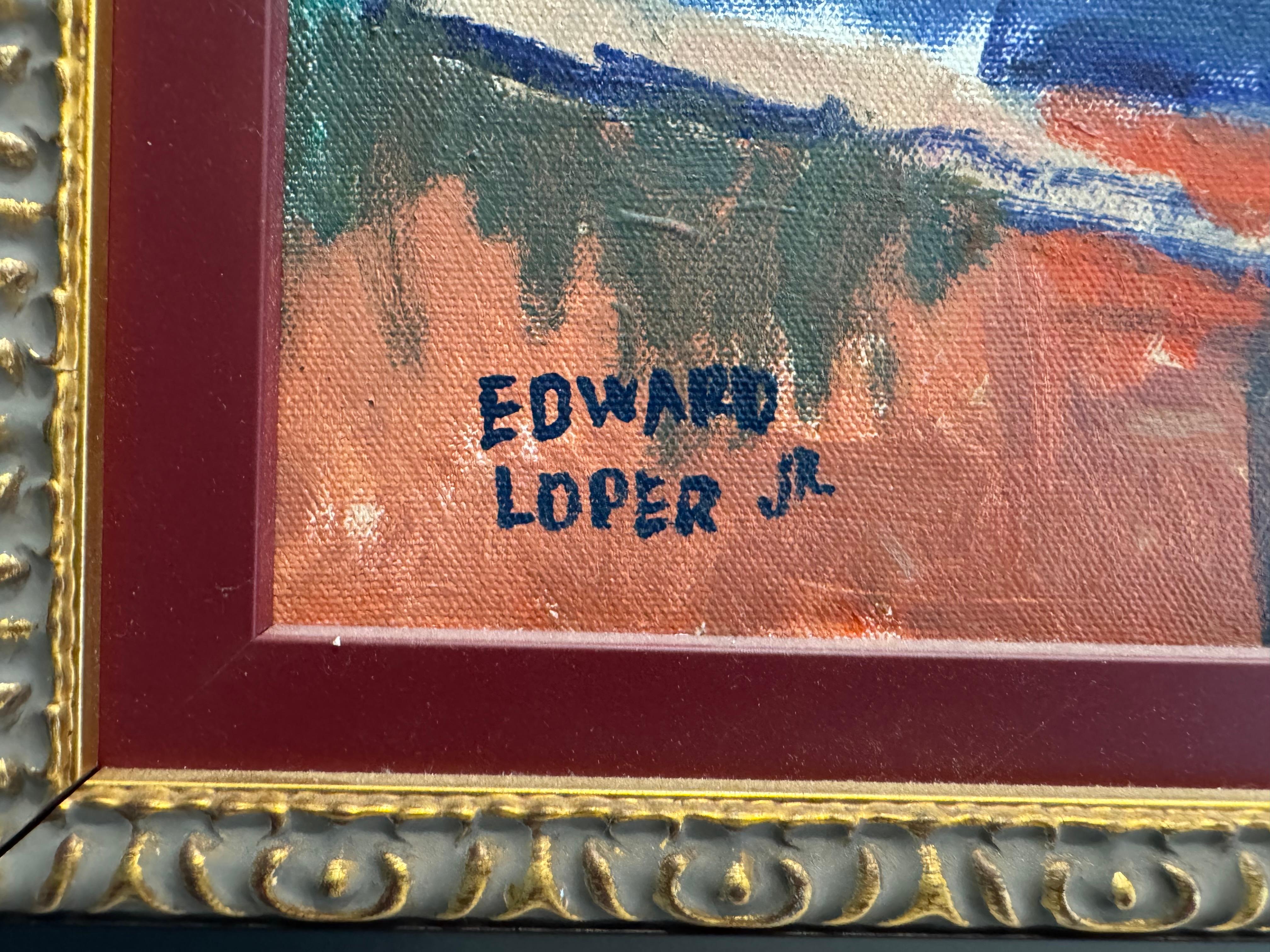 Feuer-Fluchtwege (Abstrakter Impressionismus), Painting, von Edward L. Loper Jr.