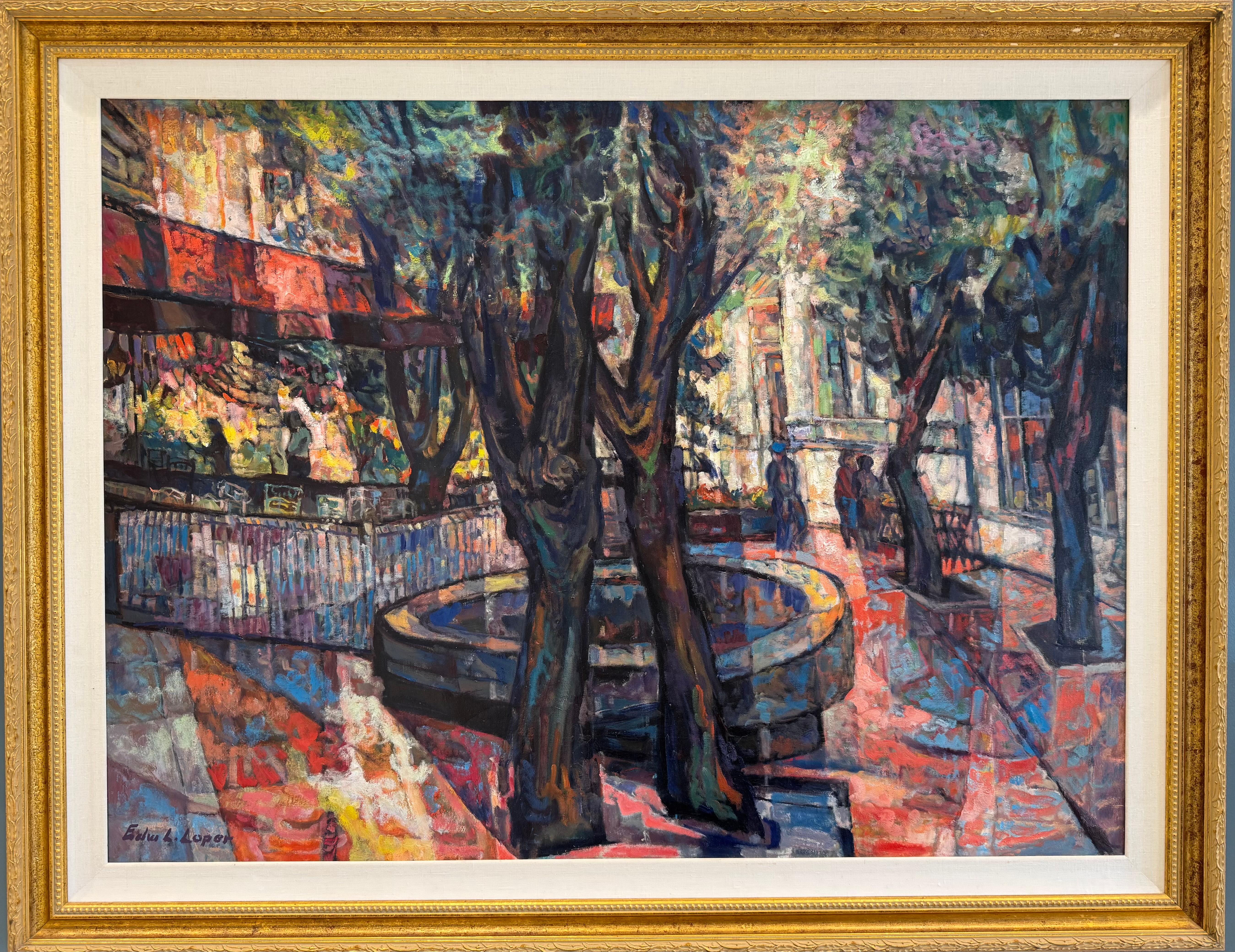 Market Street - Painting di Edward L. Loper Sr