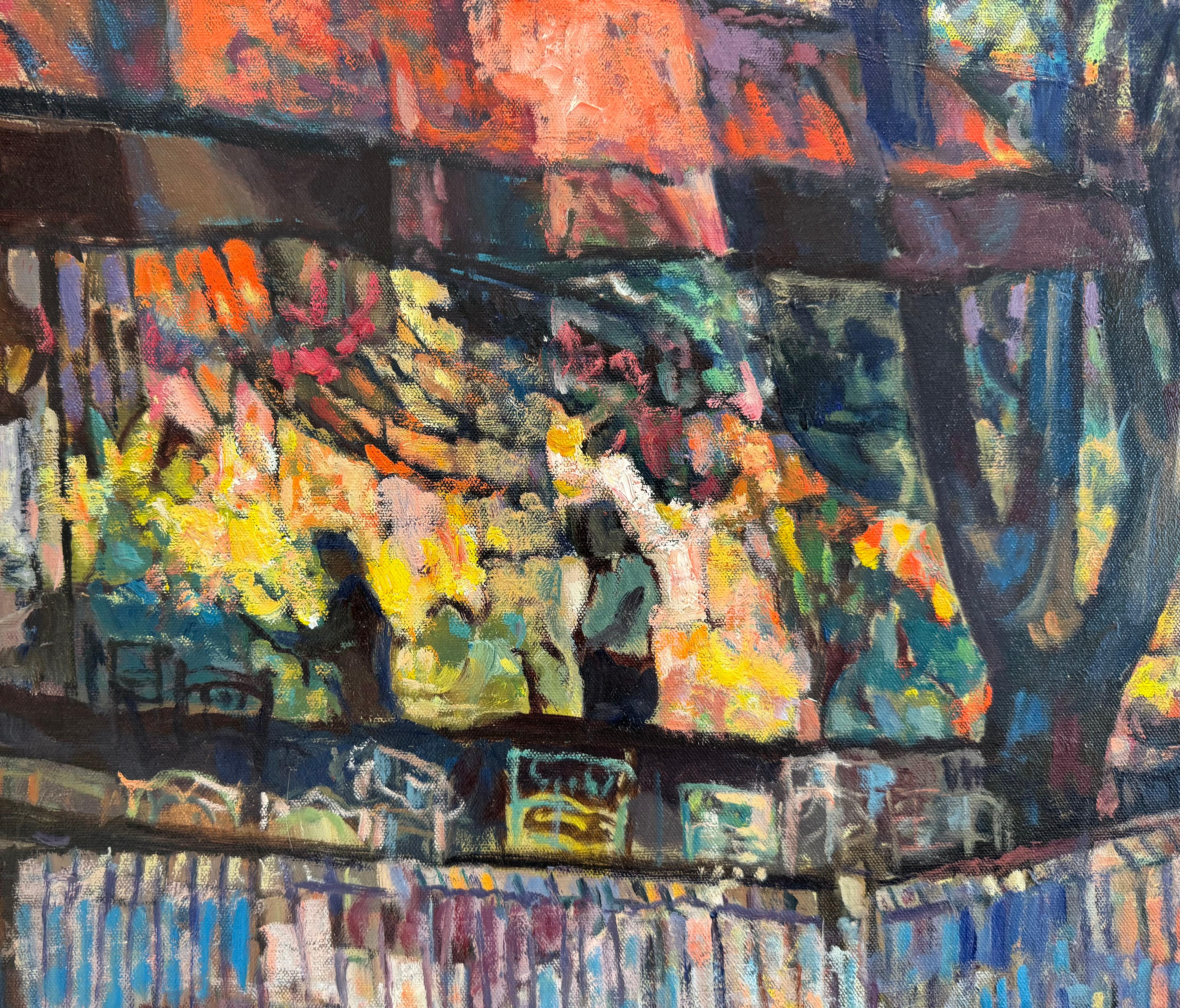 Market Street - Abstract Painting Grigio di Edward L. Loper Sr