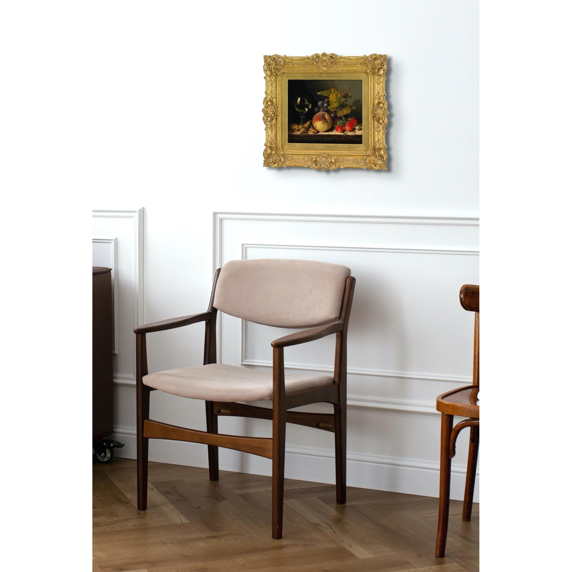 Edward Ladell, Nussbaum, A Roemer, Himbeeren, Pfirsich, Schwarze Trauben und ein Blatt 3