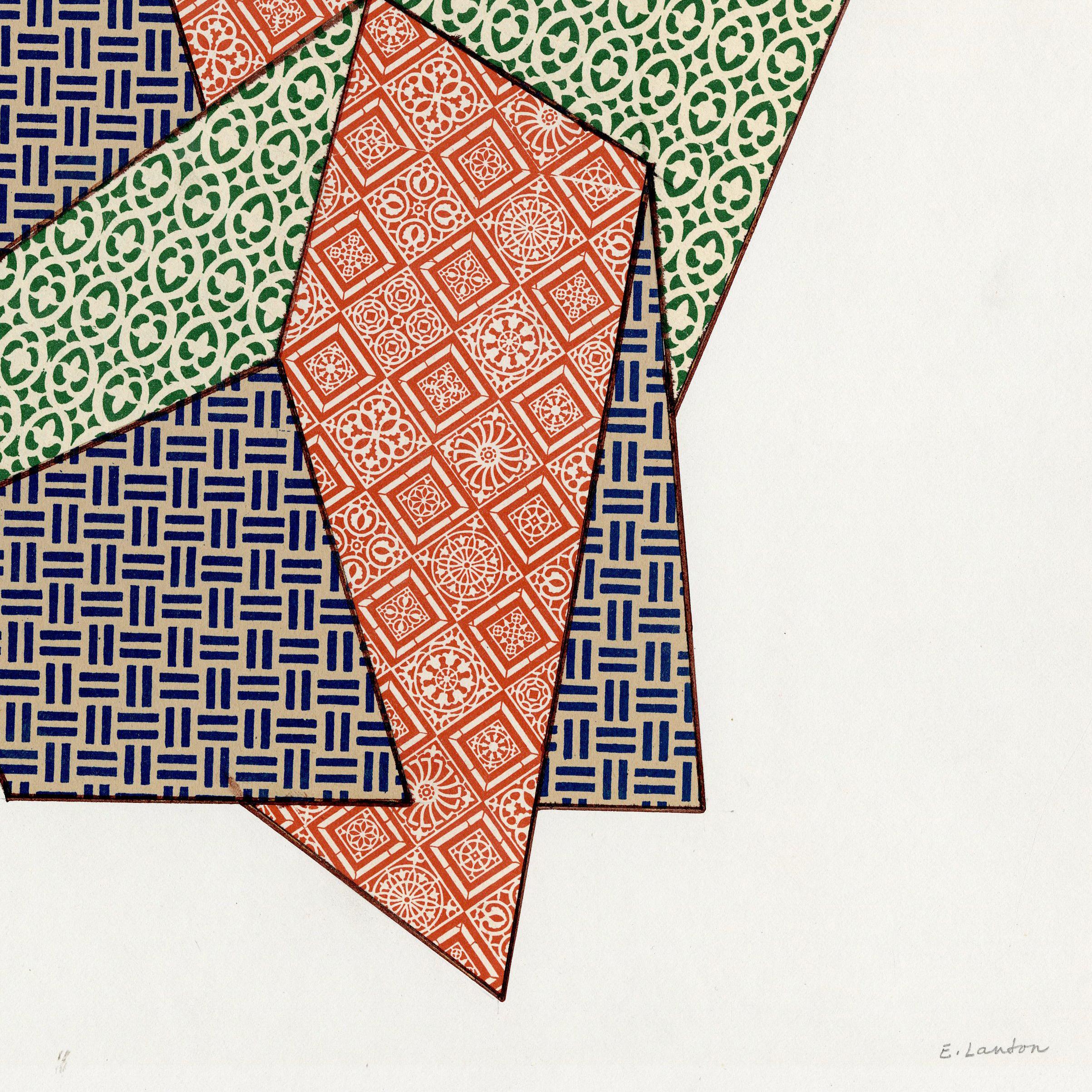 Senza titolo
Elementi di collage di carta stampata su cartone, 1960
Firmato a matita in basso a destra
Condizioni: Eccellente
Dimensioni della tavola: 13 3/8 x 15 1/2 pollici
Provenienza: Proprietà dell'artista
                      In discesa
     